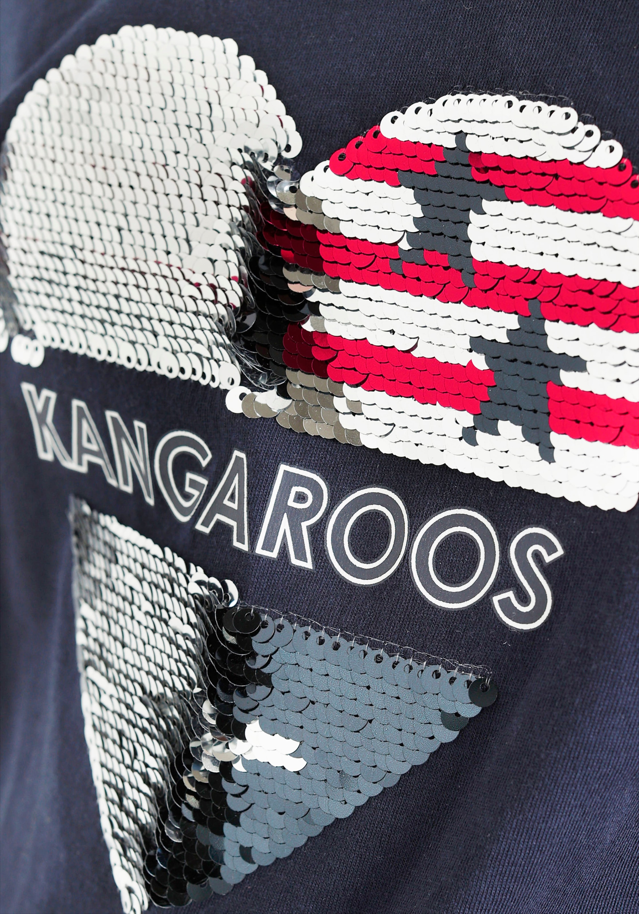 Langarmshirt mit KangaROOS »Herz«, | Wendepailletten BAUR