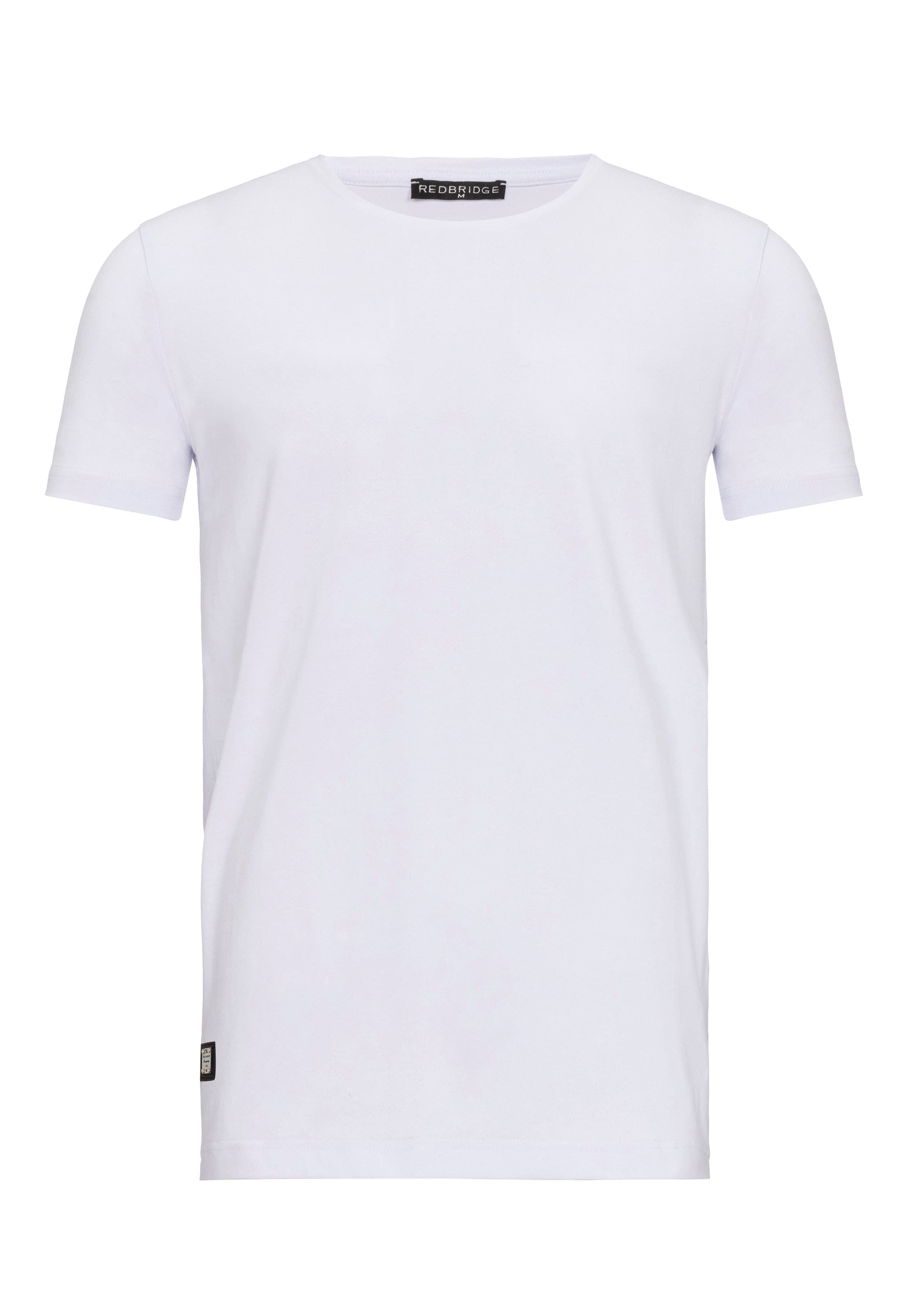 RedBridge T-Shirt »Charleston«, basic mit dezentem Logopatch aus Metall