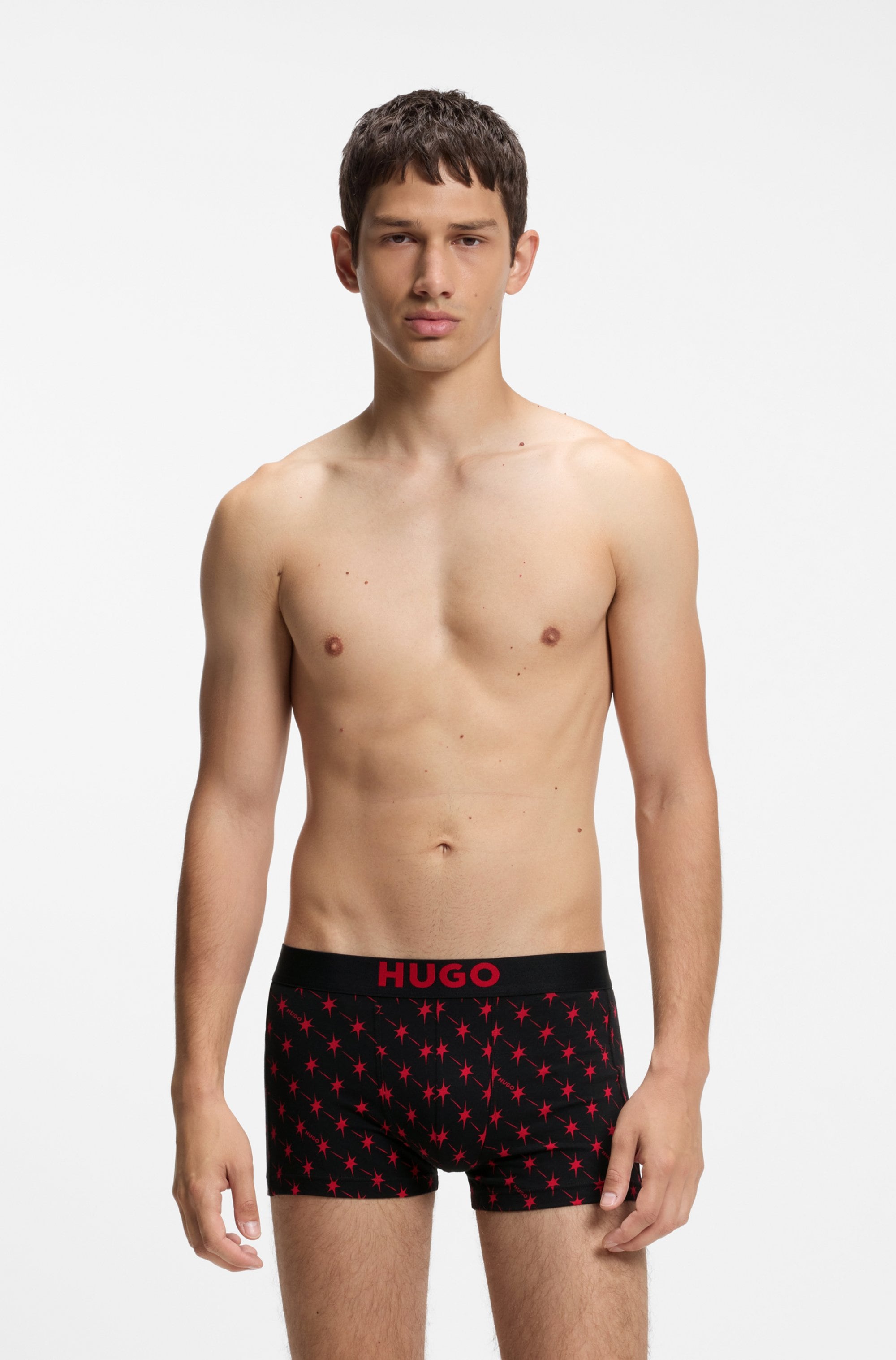 HUGO Underwear Trunk »TRIPLET GIFT SET« 3 Stk. aus Stretch-Baumwolle mit kurzem Bein und Logo-Bund