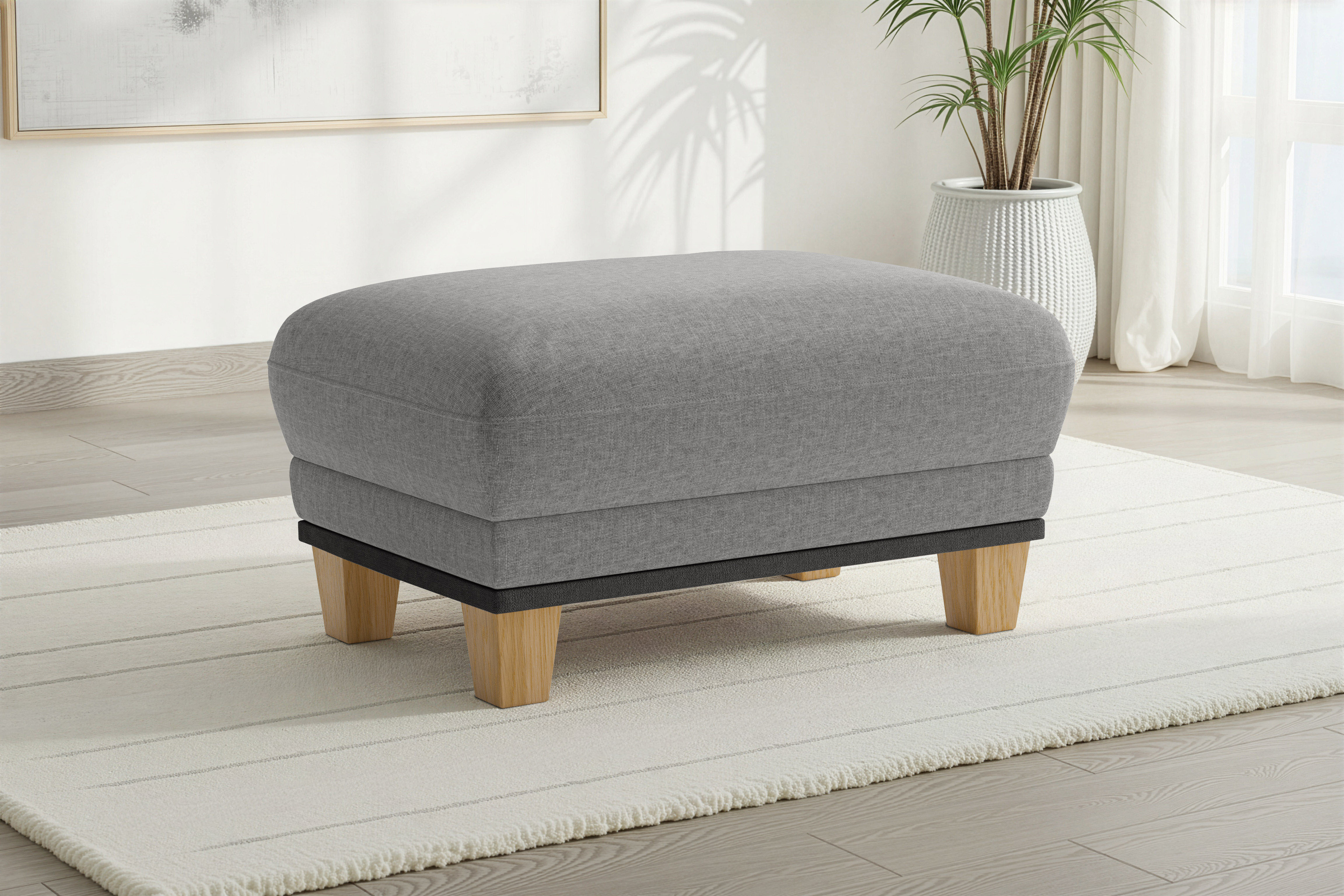 sit&more Polsterhocker "Concept" mit Buchefuß in drei Farben zur Auswahl