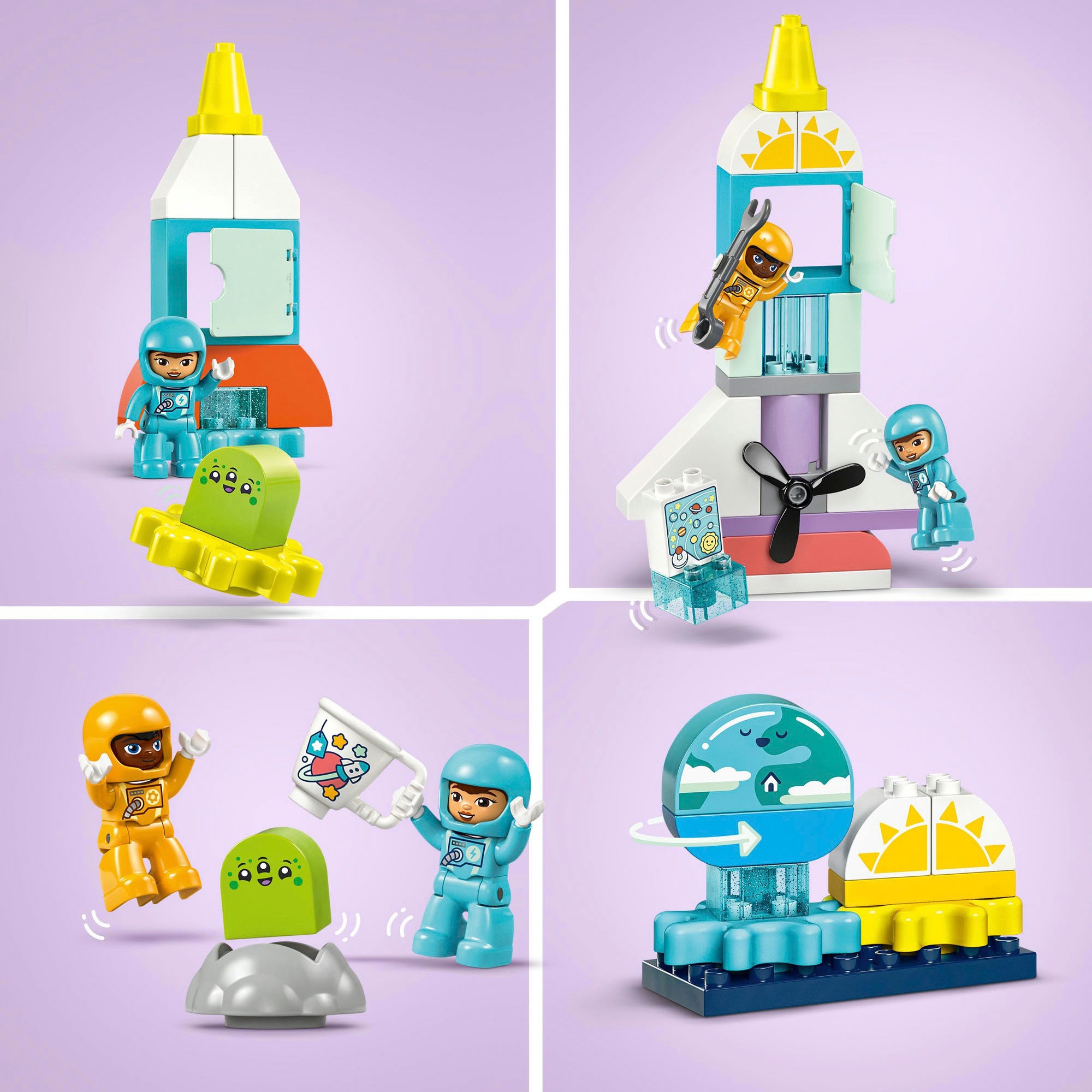 LEGO® Konstruktionsspielsteine »3in1 Spaceshuttle für viele Abenteuer (10422), LEGO DUPLO Town«, (58 St.), Made in Europe