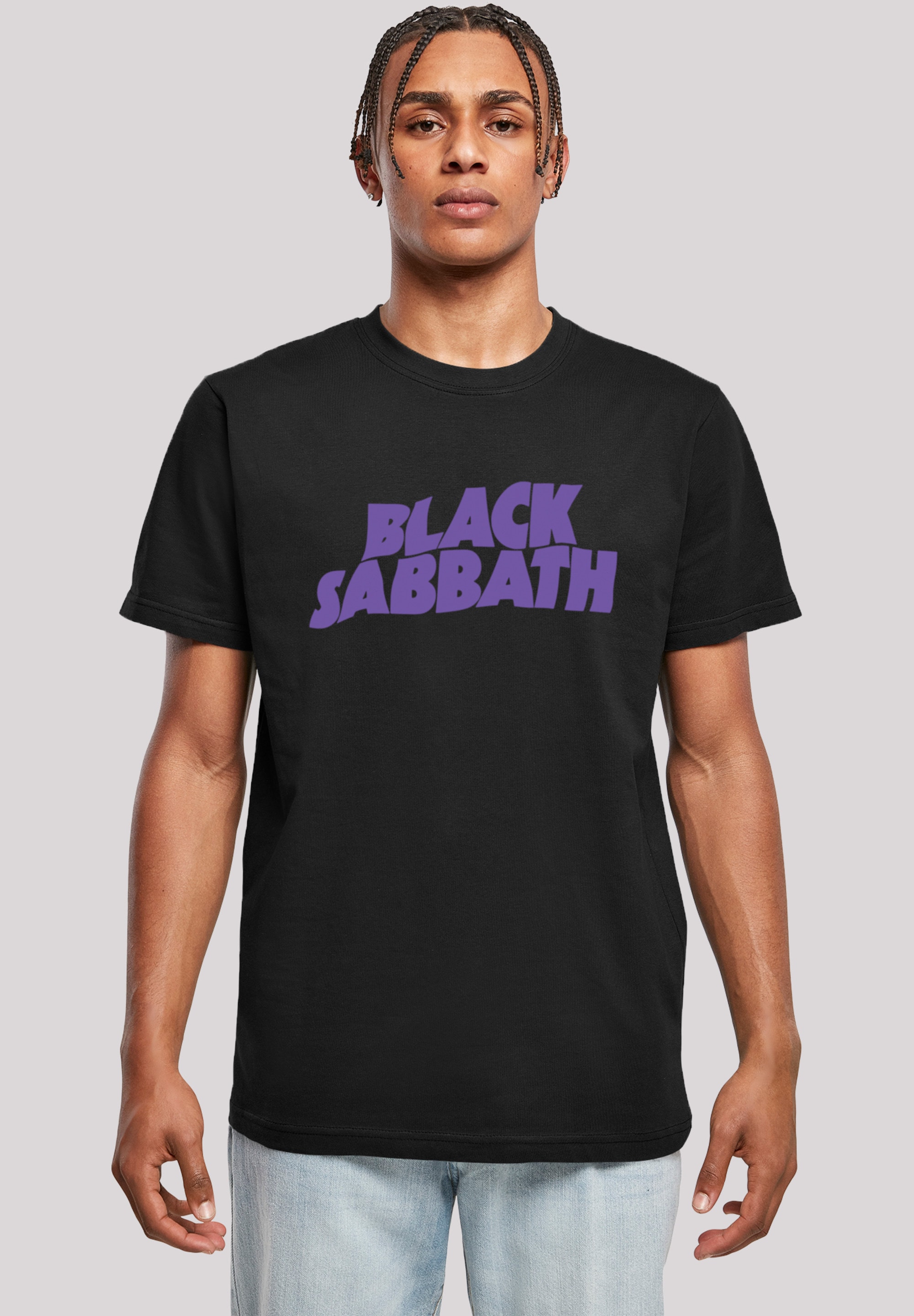 F4NT4STIC T-Shirt »Black Sabbath Metal Black«, Print kaufen Wavy Logo | Heavy ▷ BAUR Band