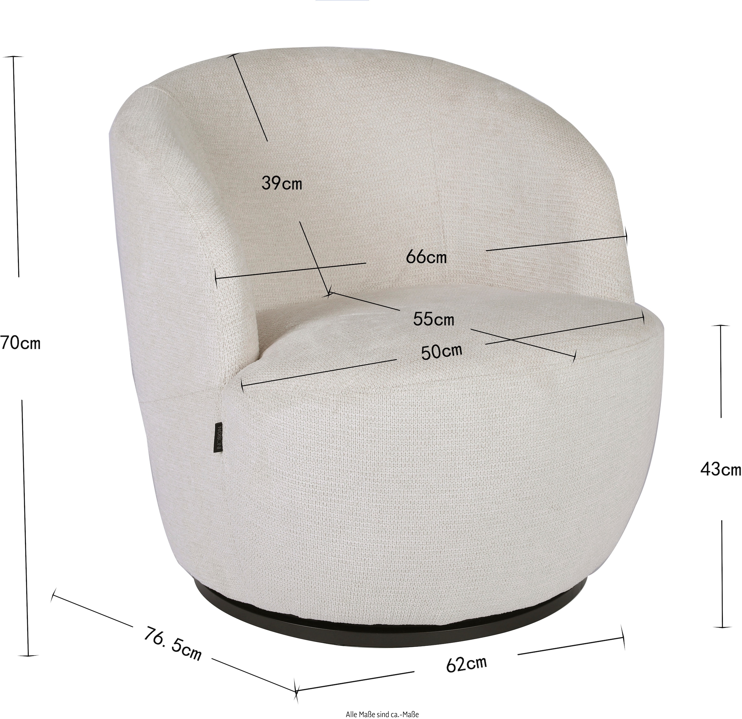 INOSIGN Drehsessel »FRAZEE«, Lese-Sessel, TV-Sessel, Loungesessel