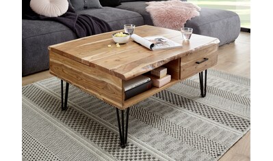 MCA furniture Couchtisch »Mustique«, Wohnzimmertisch Massivholz mit Klappe zum... kaufen