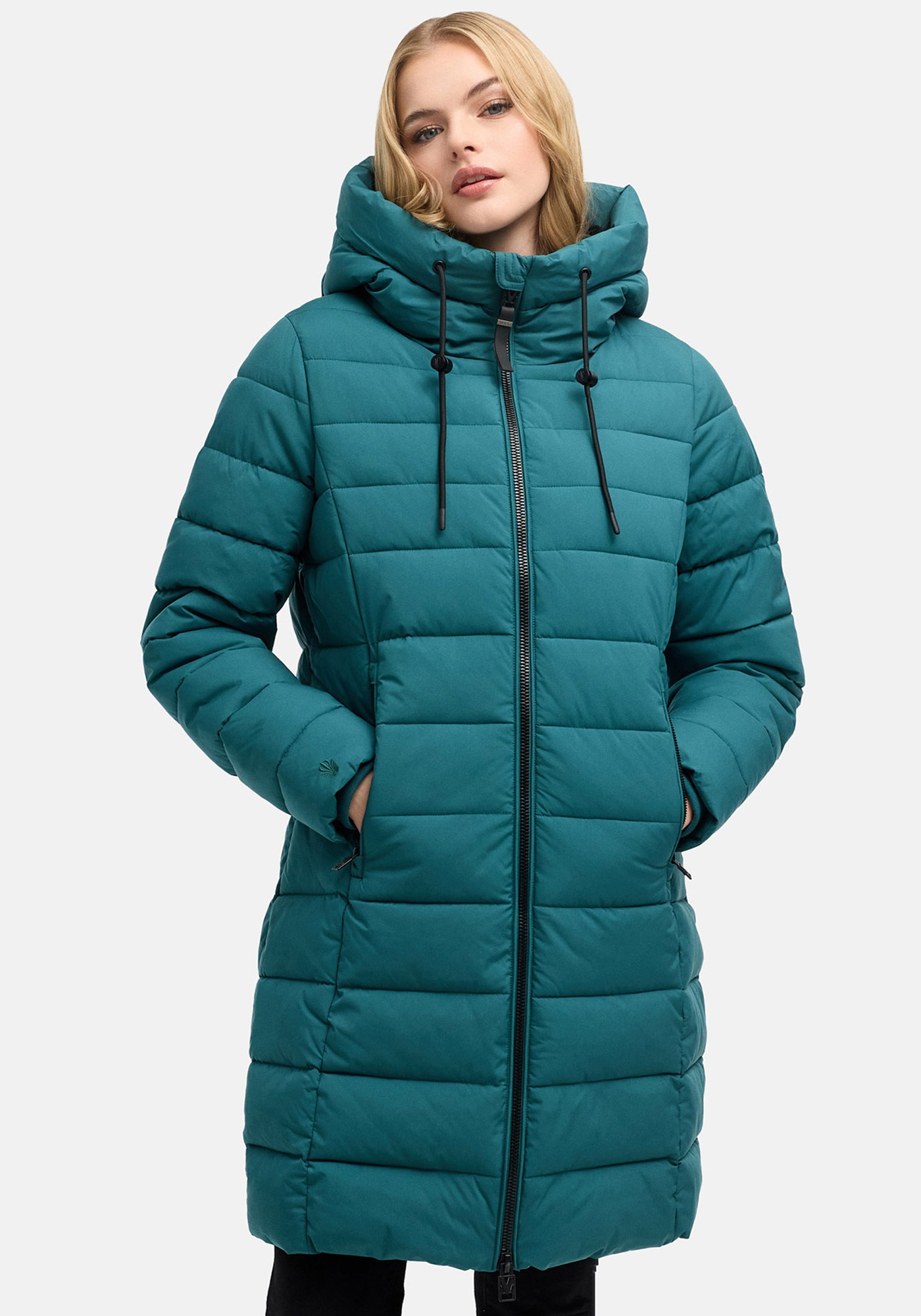 Marikoo Winterjacke »Nanoraa« mit Kapuze Winterjacke mit horizontaler Steppung, hohem Kragen & Kapuze