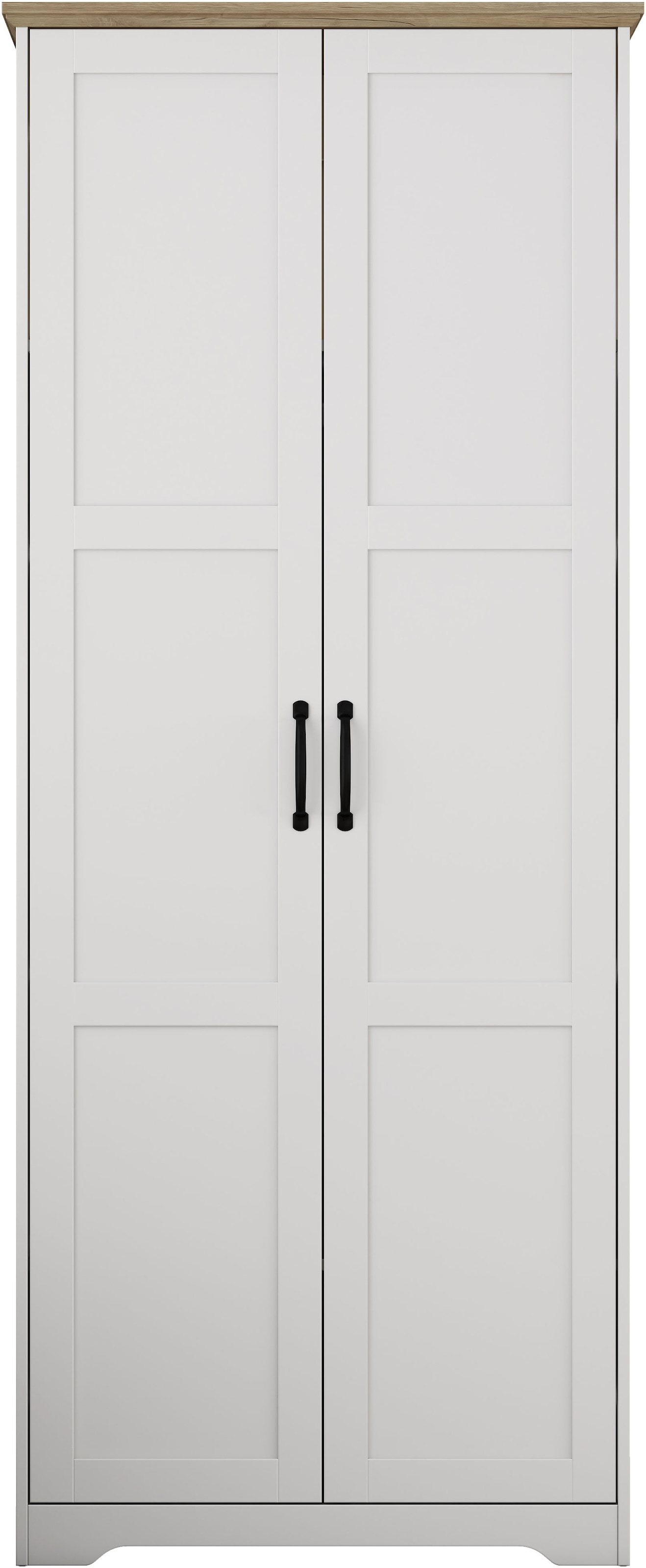 OTTO home Kleiderschrank "Emmilia Schrank Schlafzimmerschrank im Landhaus Design" Landhaus Schrank mit 2 Türen in Breite 82,7cm, Höhe 2m