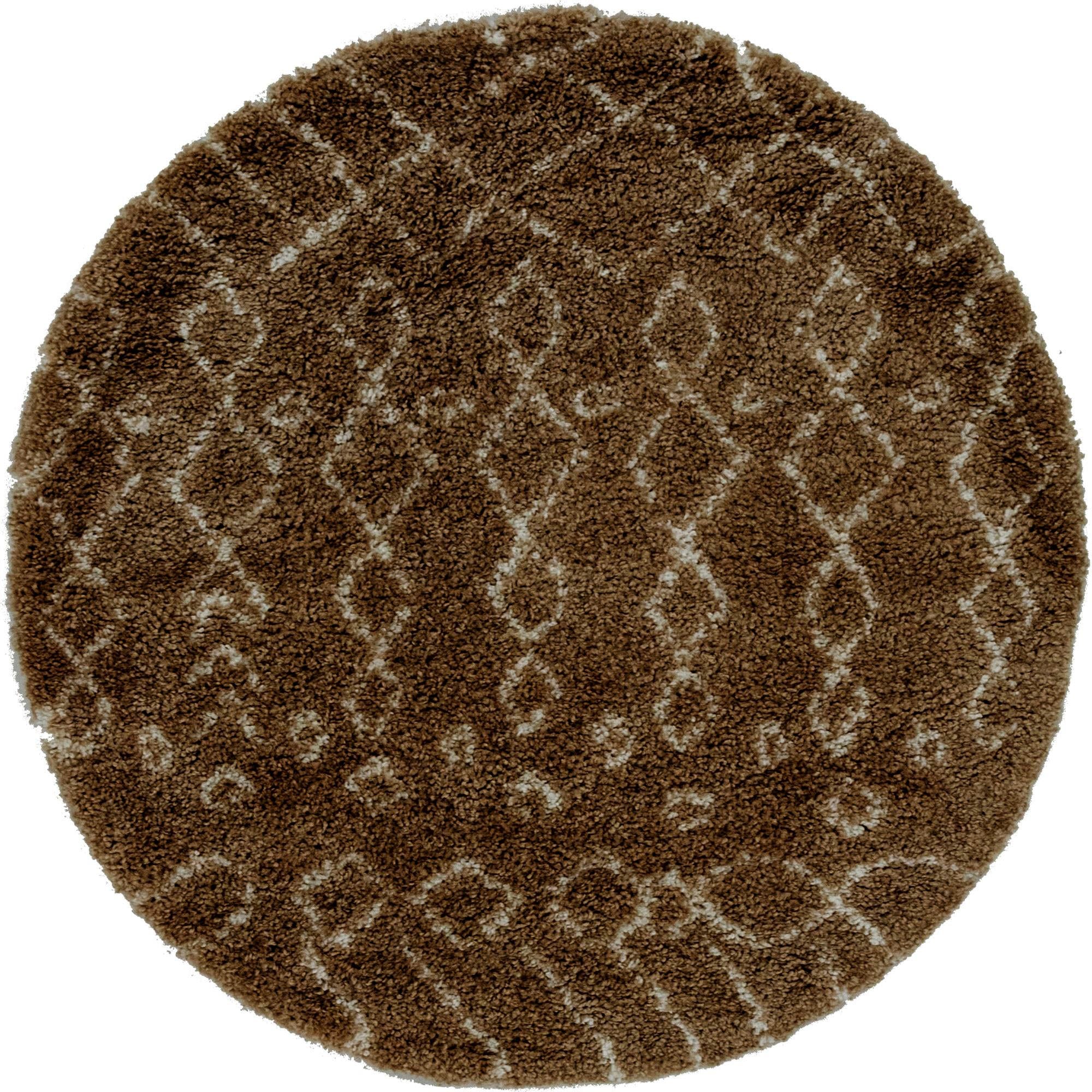 Myflair Möbel & Accessoires Hochflor-Teppich »Temara Shag Lagerräumung«, rund, 51 mm Höhe, gewebt, Scandi Design, ideal im Wohnzimmer & Schlafzimmer