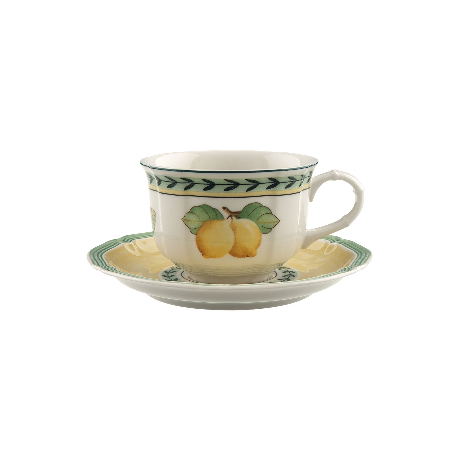 Villeroy & Boch Tasse "Teetasse mit Untertasse French Garden Fleurence 130 ml bunt" Spülmaschinengeeignet, Mikrowellenfest
