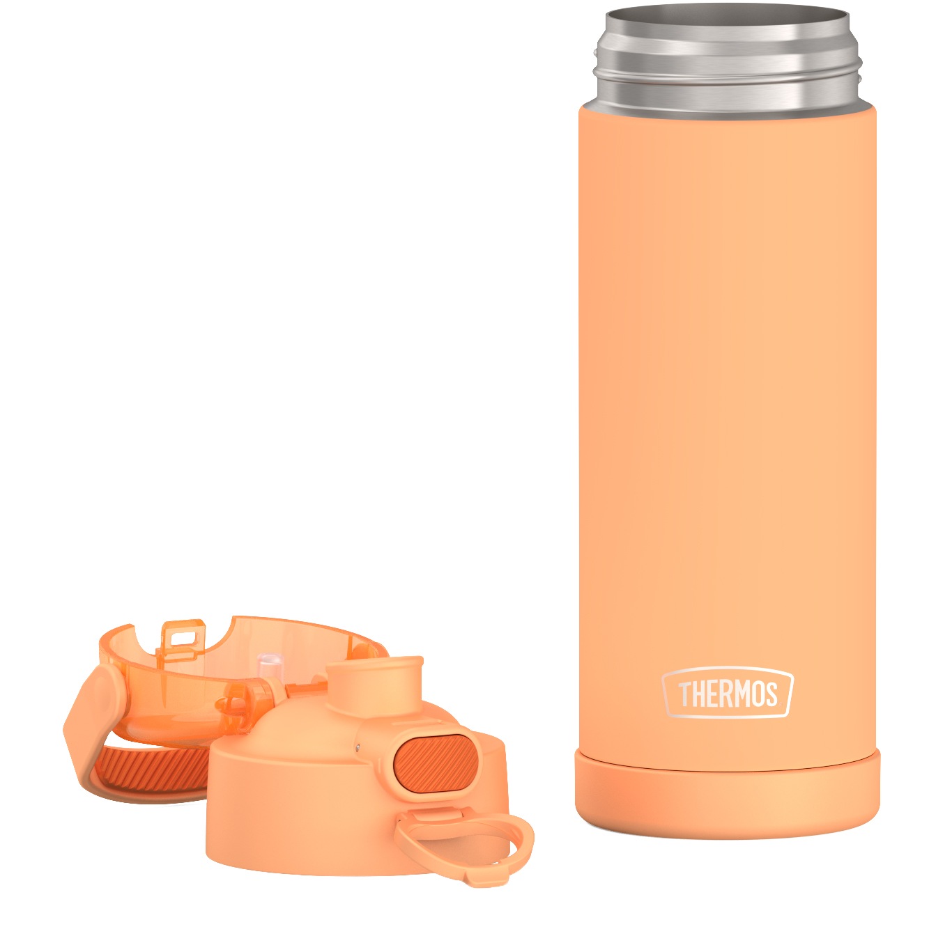THERMOS Isolierflasche »FUNTAINER Water Bottle, doppelwandiger Edelstahl, spülmaschinenfest«, (1 tlg.), 0,47l, 12h kalt, mit dichschließendem Push Button Lid