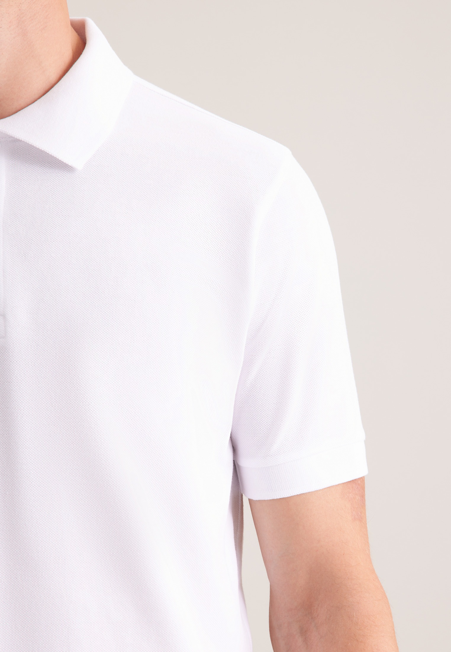 Poloshirt SEIDENSTICKER "Regular", Herren, Gr. S, weiß, 100% Baumwolle, unifarben, regular fit, Shirts, Polo Uni 3