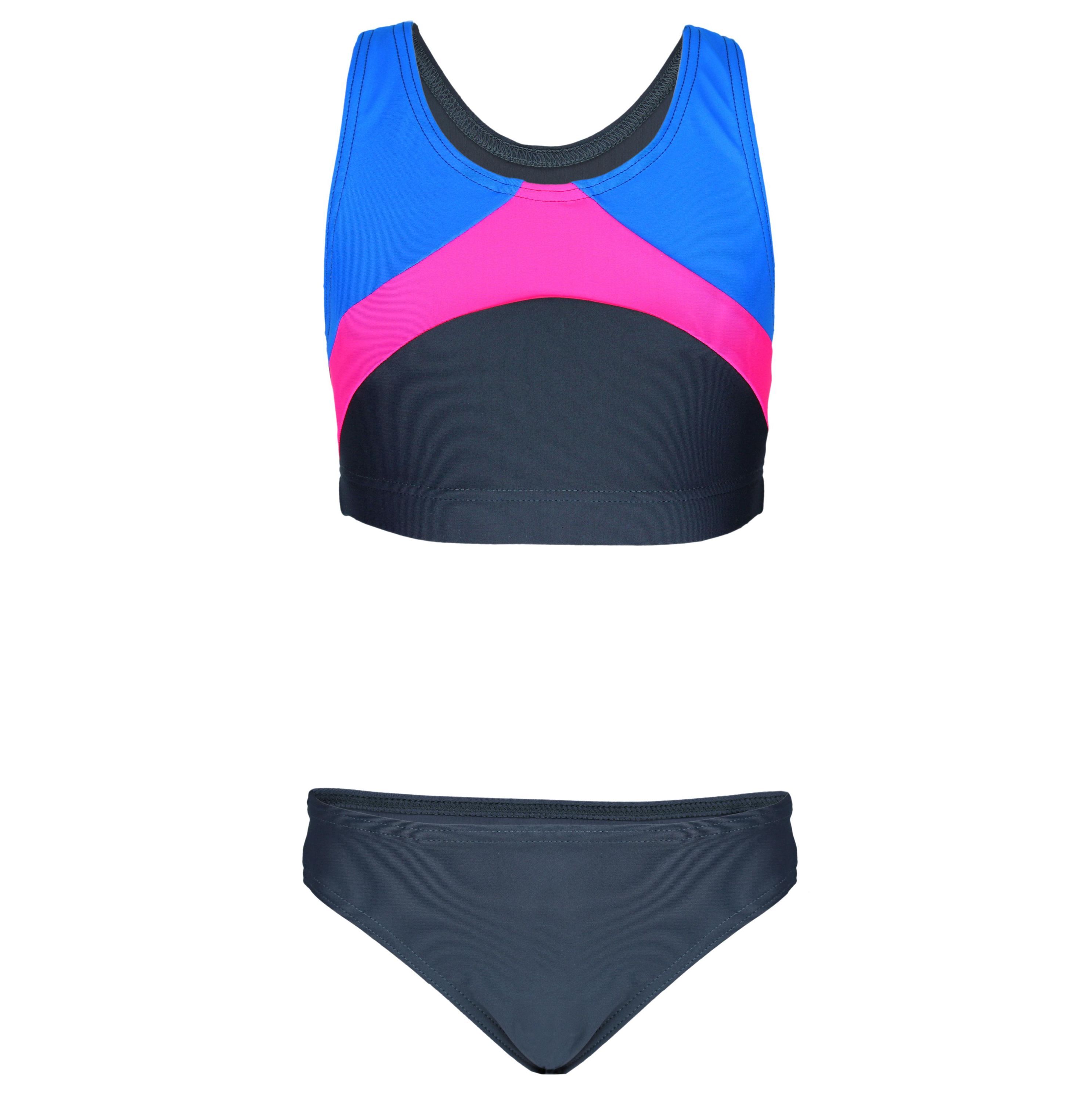 AQUARTI Bustier-Bikini "Bikini Mädchen Sport Bikini Racerback Bustier & Bikinislip"