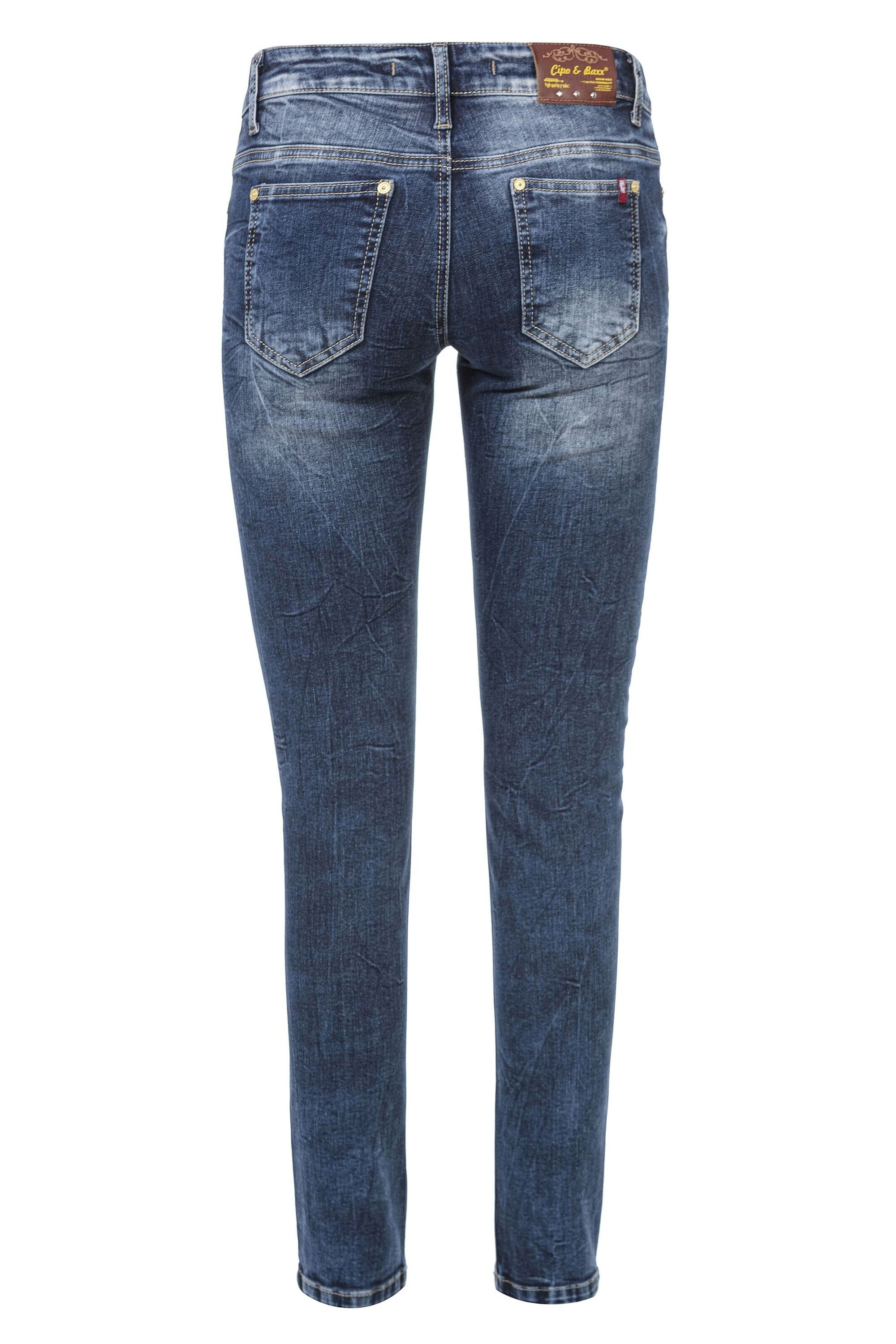 Cipo & Baxx Slim-fit-Jeans »Jeans«, Mit cooler Used-Waschung, WD461
