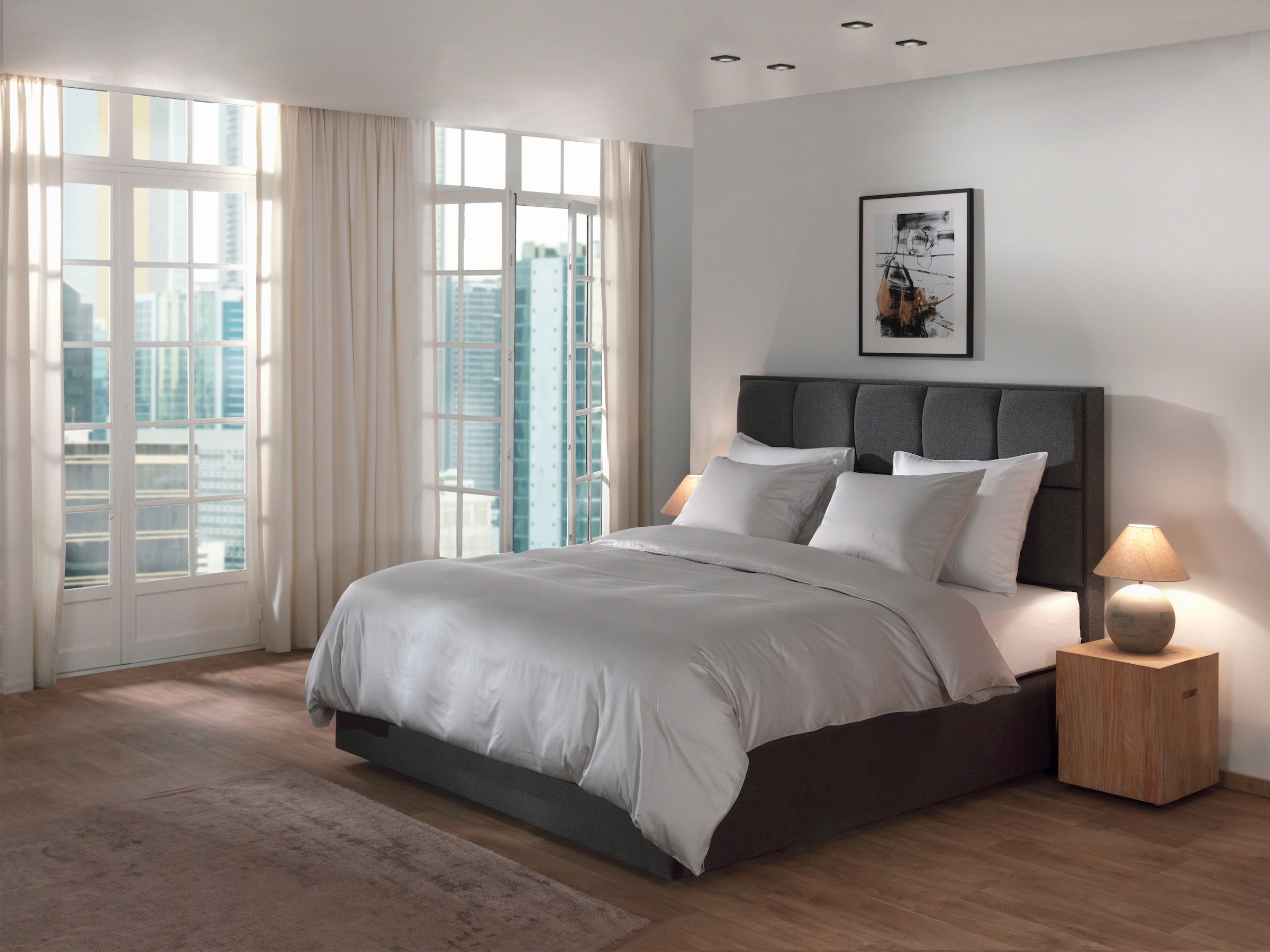 YELLOW Bettwäsche »Suite-Dubai« 2 Stk. tlg. Uni Design, 100% Baumwolle ab 135x200 cm.