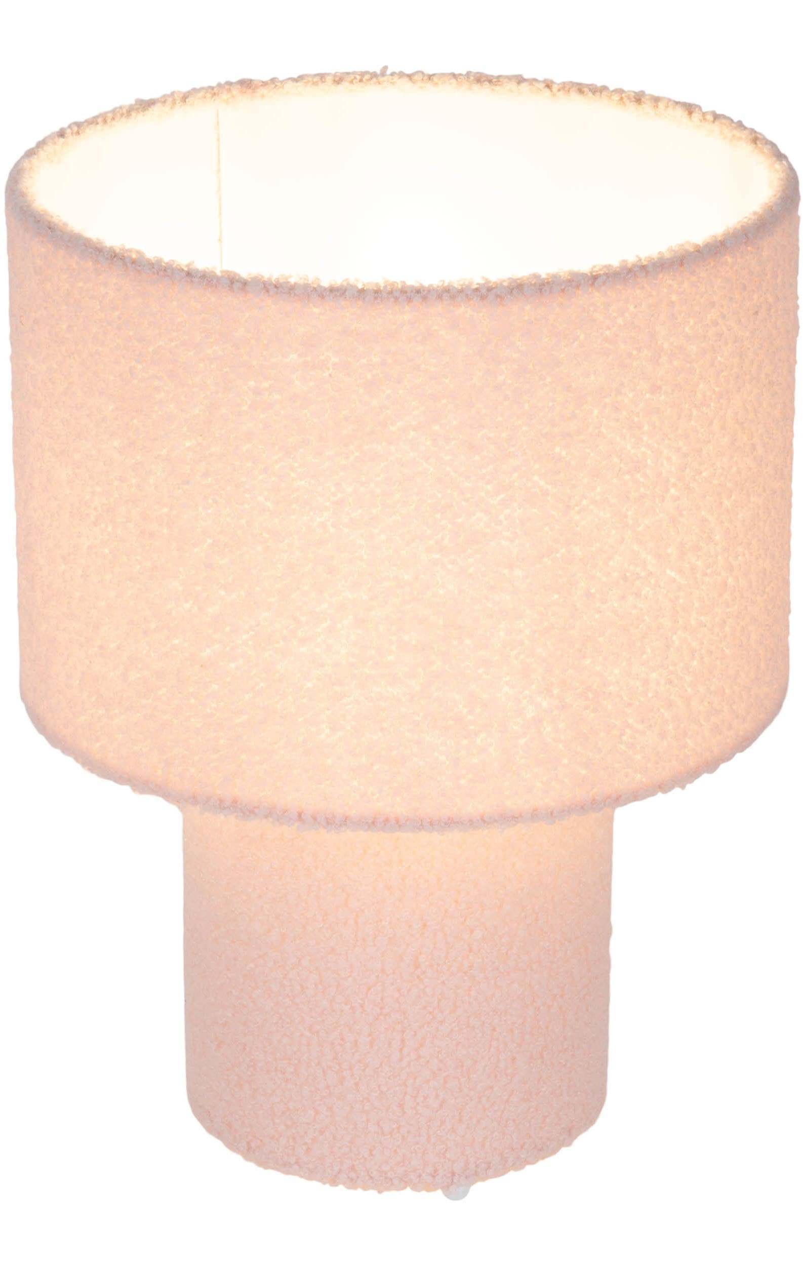 näve Tischleuchte »Fluffy«, 1 flammig, Leuchtmittel E27 | ohne Leuchtmittel, fluffiger Plüschbezug, H:31cm D:23cm, Zuleitung mit Kippschalter, E27