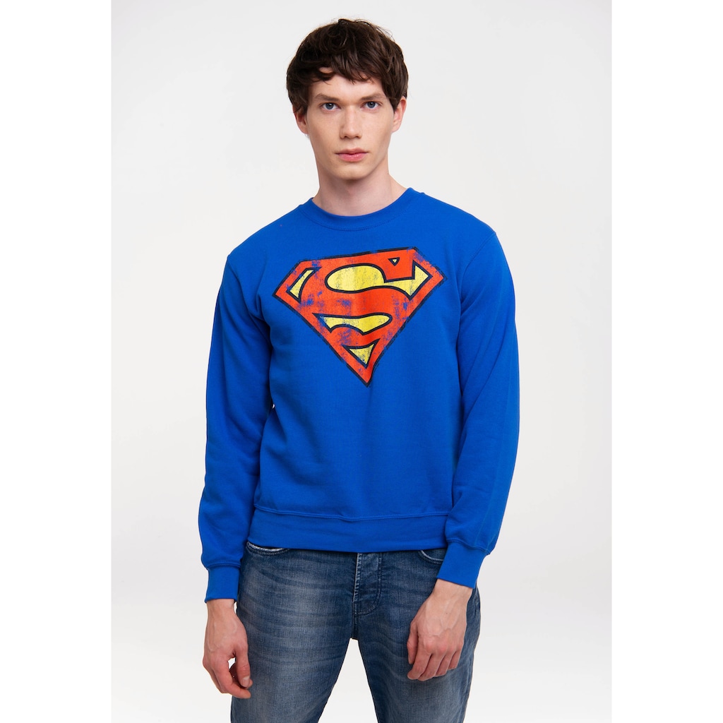 LOGOSHIRT Strickpullover »DC Comics«, mit Superman-Logo