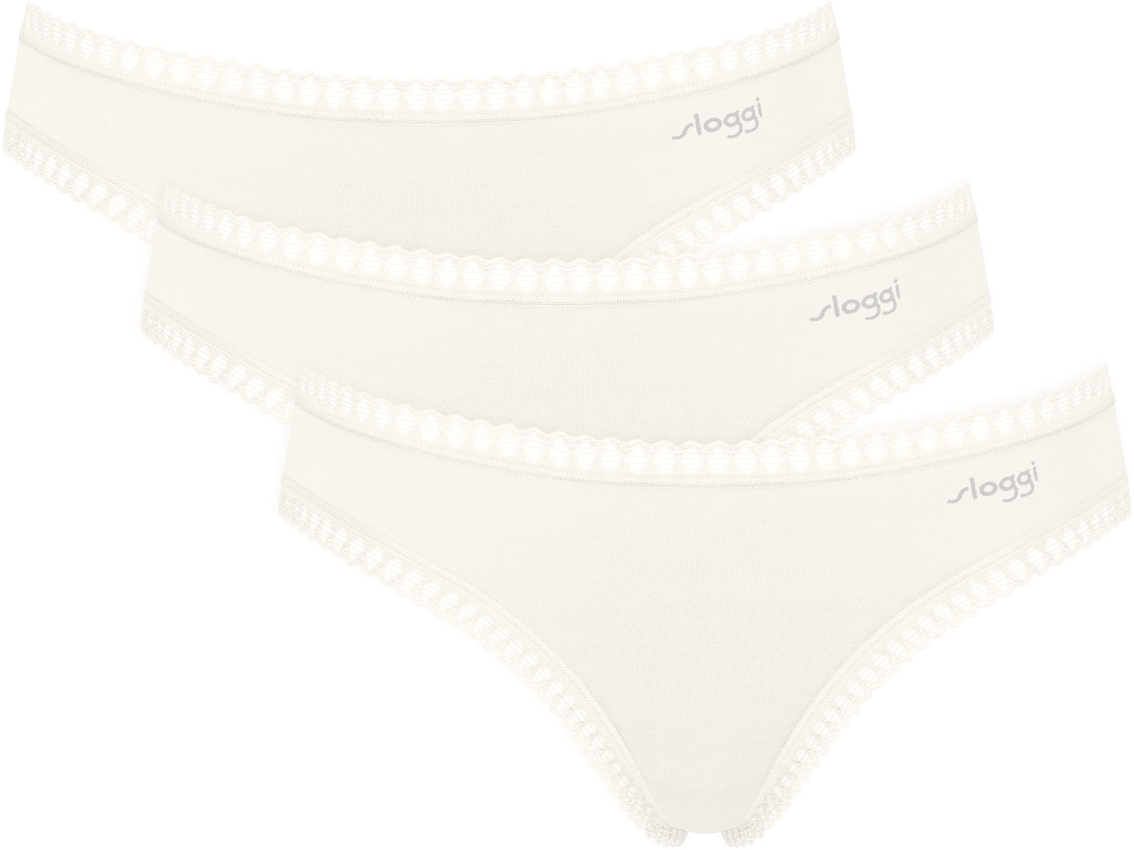 sloggi Minislip "GO Crush" 3er Pack, dehnbare Spitzendetails, uni, gemuster günstig online kaufen