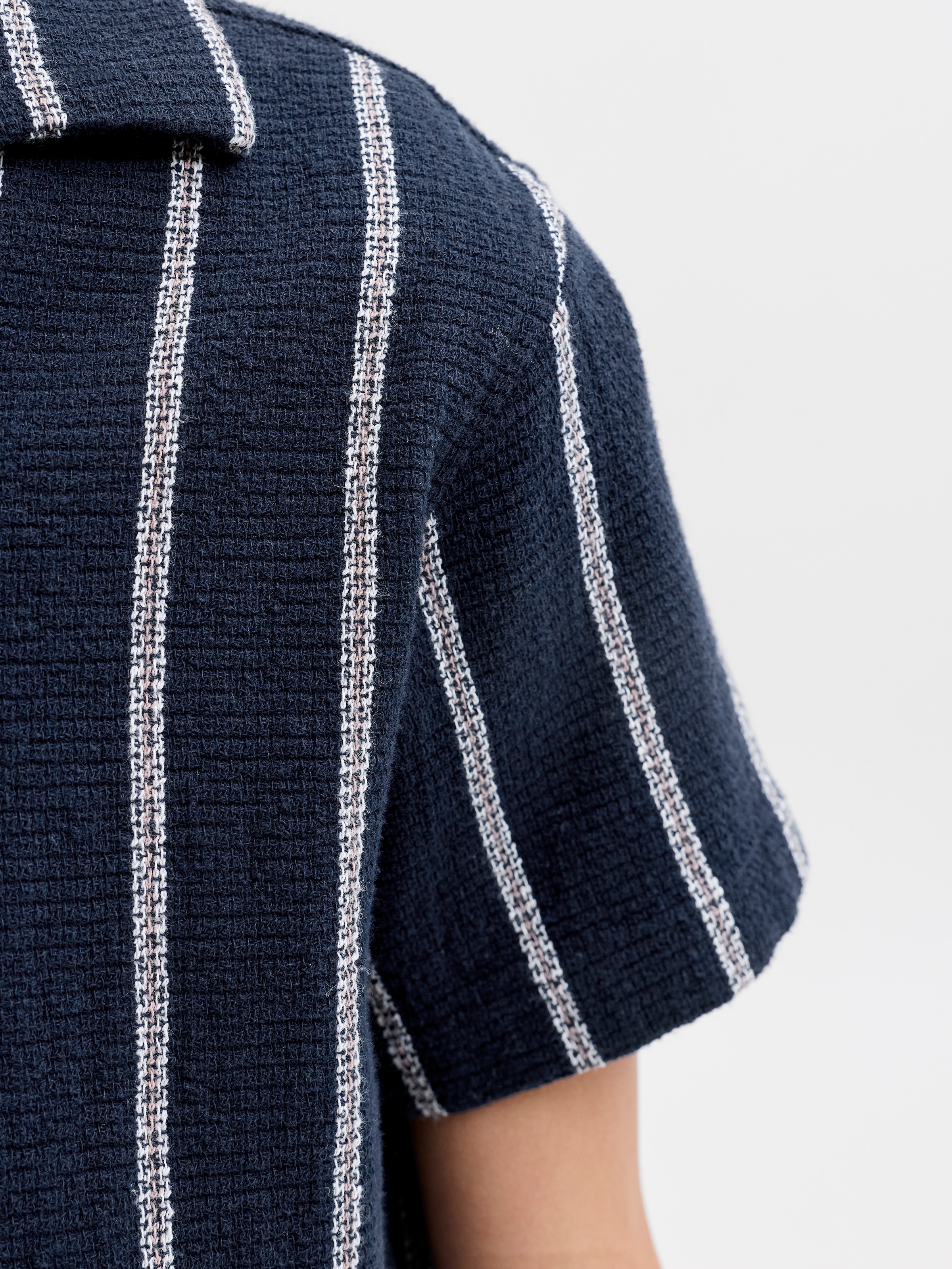 Jack & Jones Junior Kurzarmhemd »JORCOBA STRIPE RESORT SHIRT SS SN JNR« Baumwolle, locker geschnitten