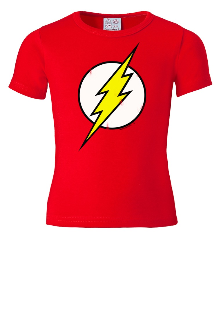 LOGOSHIRT T-Shirt »DC - Flash Logo«, mit coolem The Flash-Logo