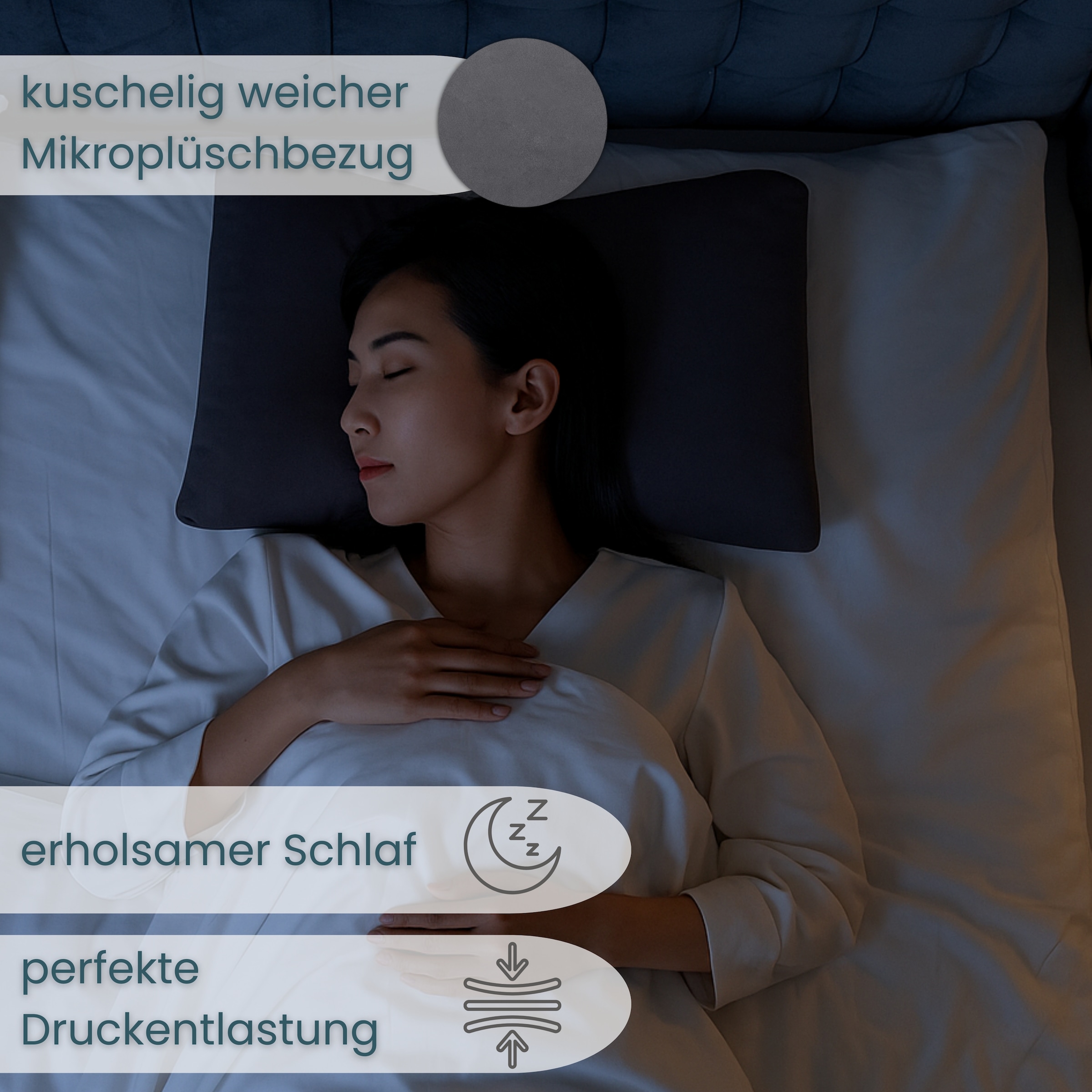 OTTO home Nackenstützkissen »Jenille, NEUHEIT! Nackenstützkissen 40x60 cm« Füllung: Viskoschaum-Stäbchen Bezug: Polyester 1 Stk. tlg.