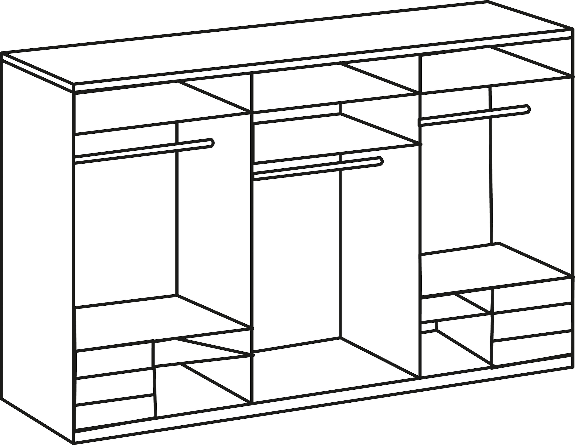 Wimex Schwebetürenschrank "Level by fresh to go", mit Glastüren und Synchro günstig online kaufen