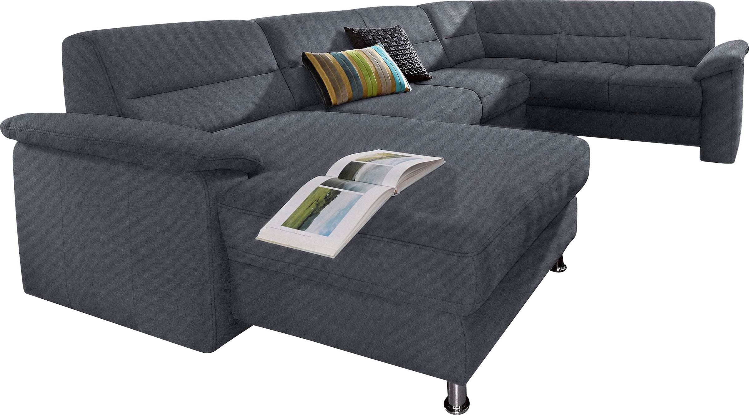 sit&more Wohnlandschaft »Ascara U-Form«, inklusive Boxspring/Federkern-Polsterung, wahlweise mit Bettfunktion