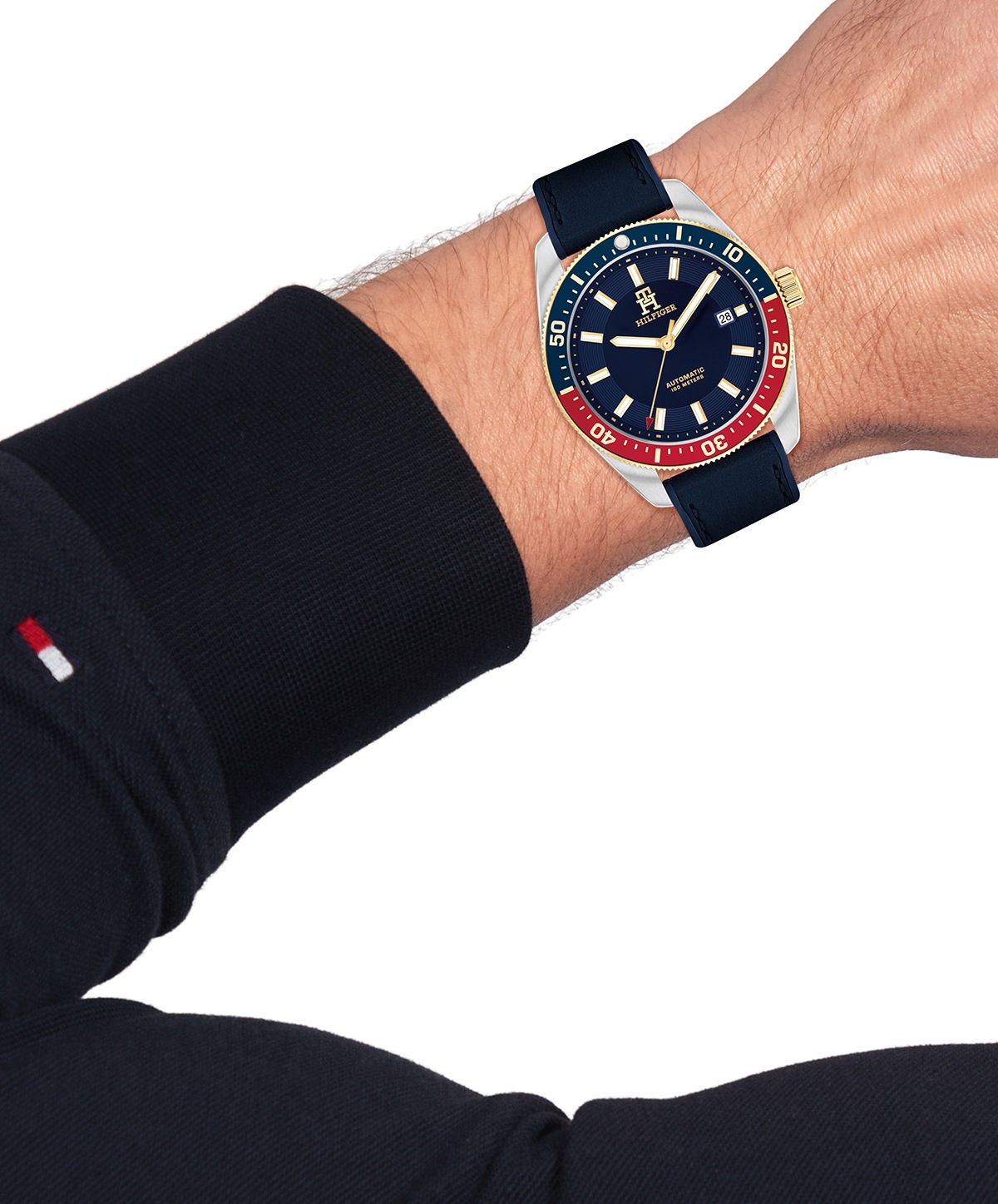 Tommy Hilfiger Automatikuhr »TH85« Armbanduhr, Herrenuhr, Mechanische Uhr, Lederarmband, analog, Tag