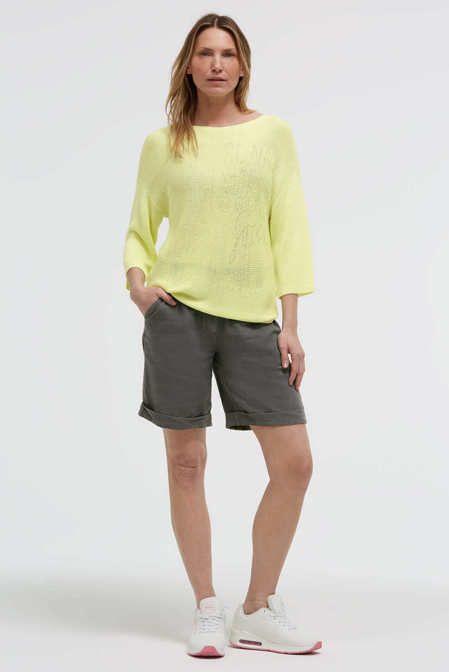 Thumbnail - SOCCX Rundhalspullover mit überschnittener Schulter