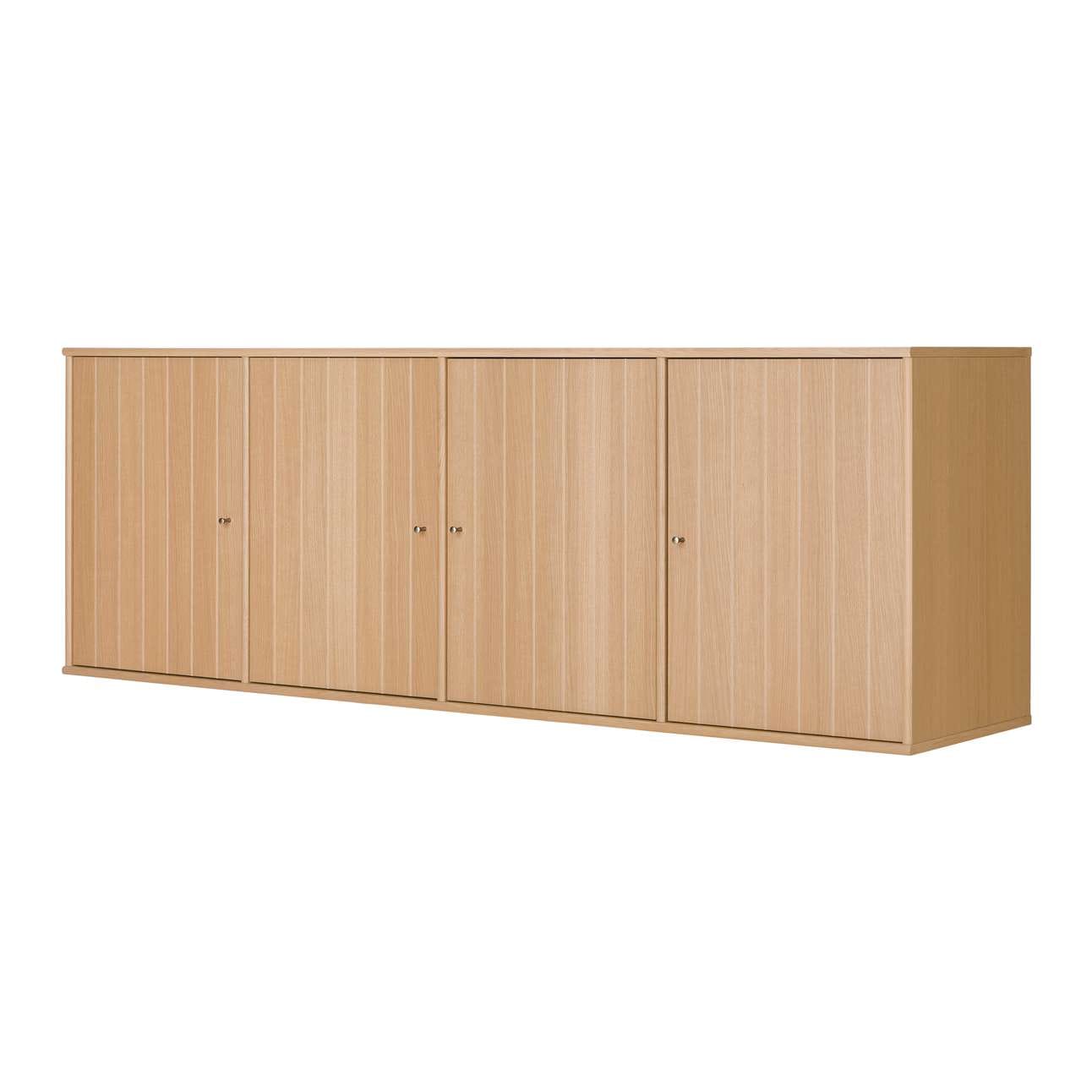 Hammel Furniture "Mistral, Hochwertig Schrank, hängend/stehend, mit 4 gerillten Türen" und 4 verstellbare Einlegeböden, B: 176 cm, anpassungsbar Designmöbel