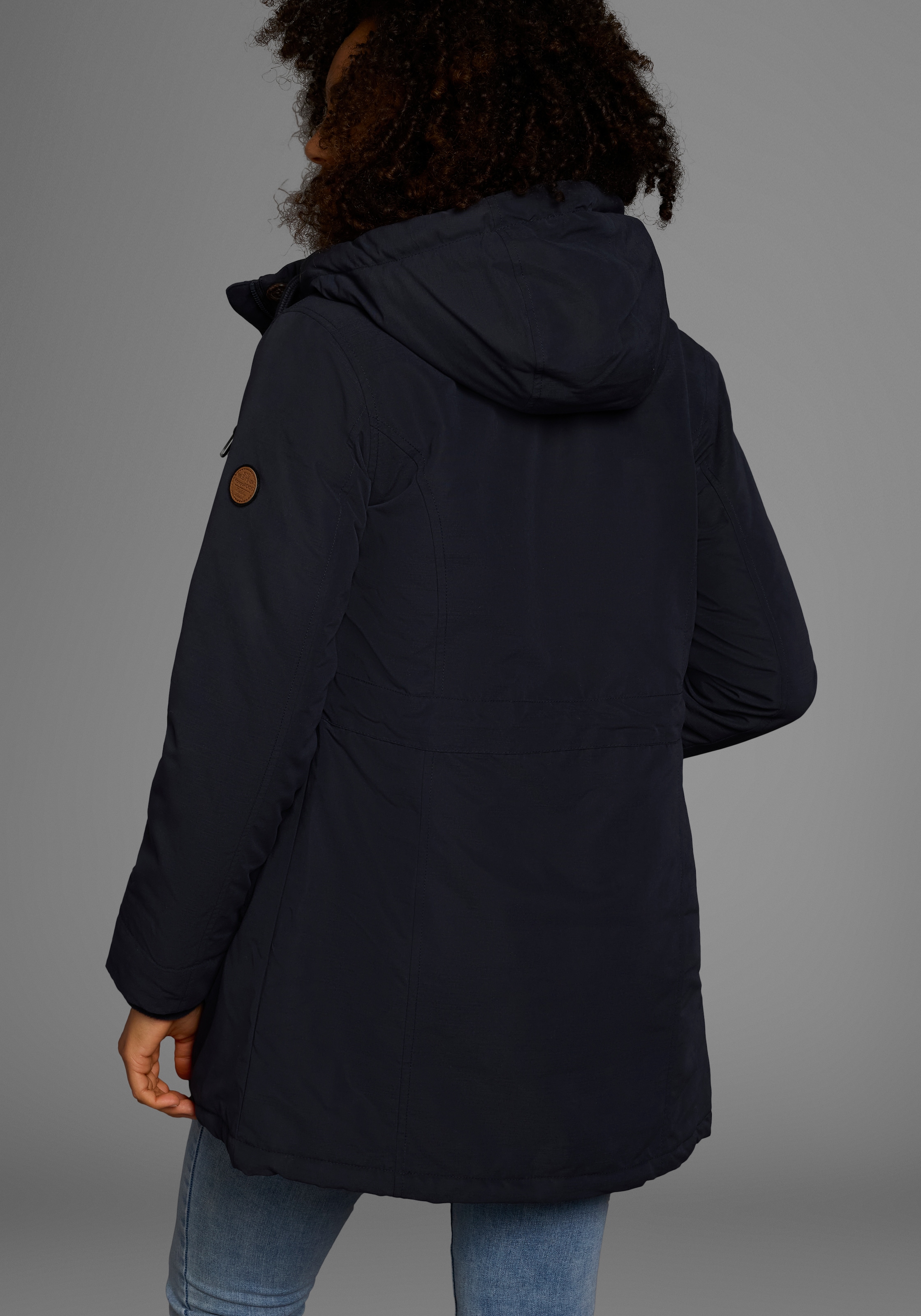 KangaROOS Winterjacke, mit Kapuze, für die kalte Jahreszeit, aus leichtem Webstoff, modisch