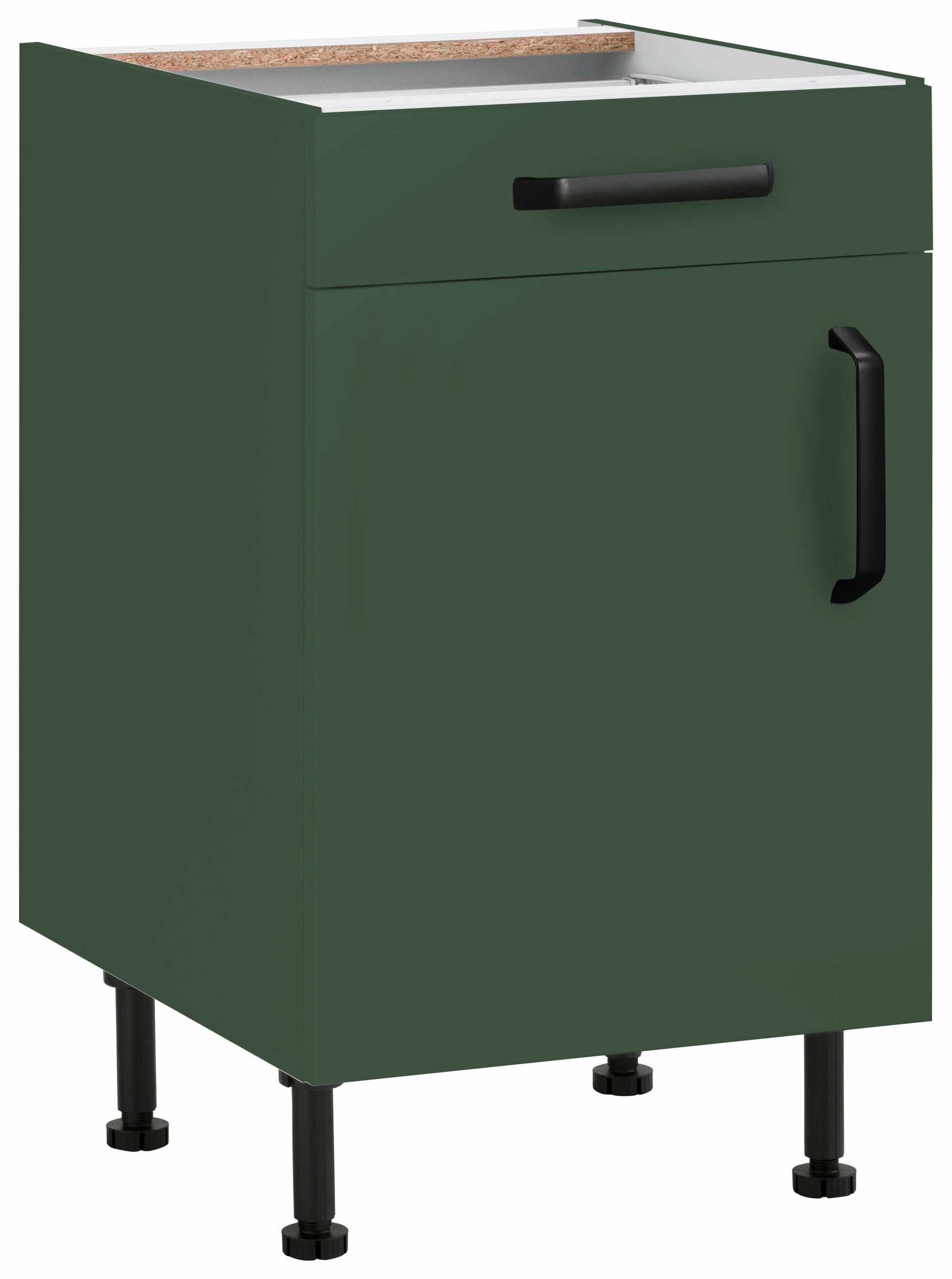 wiho Küchen "Simi" Soft-Close-Funktion in Schubkästen und Auszügen, verstellbare Füße