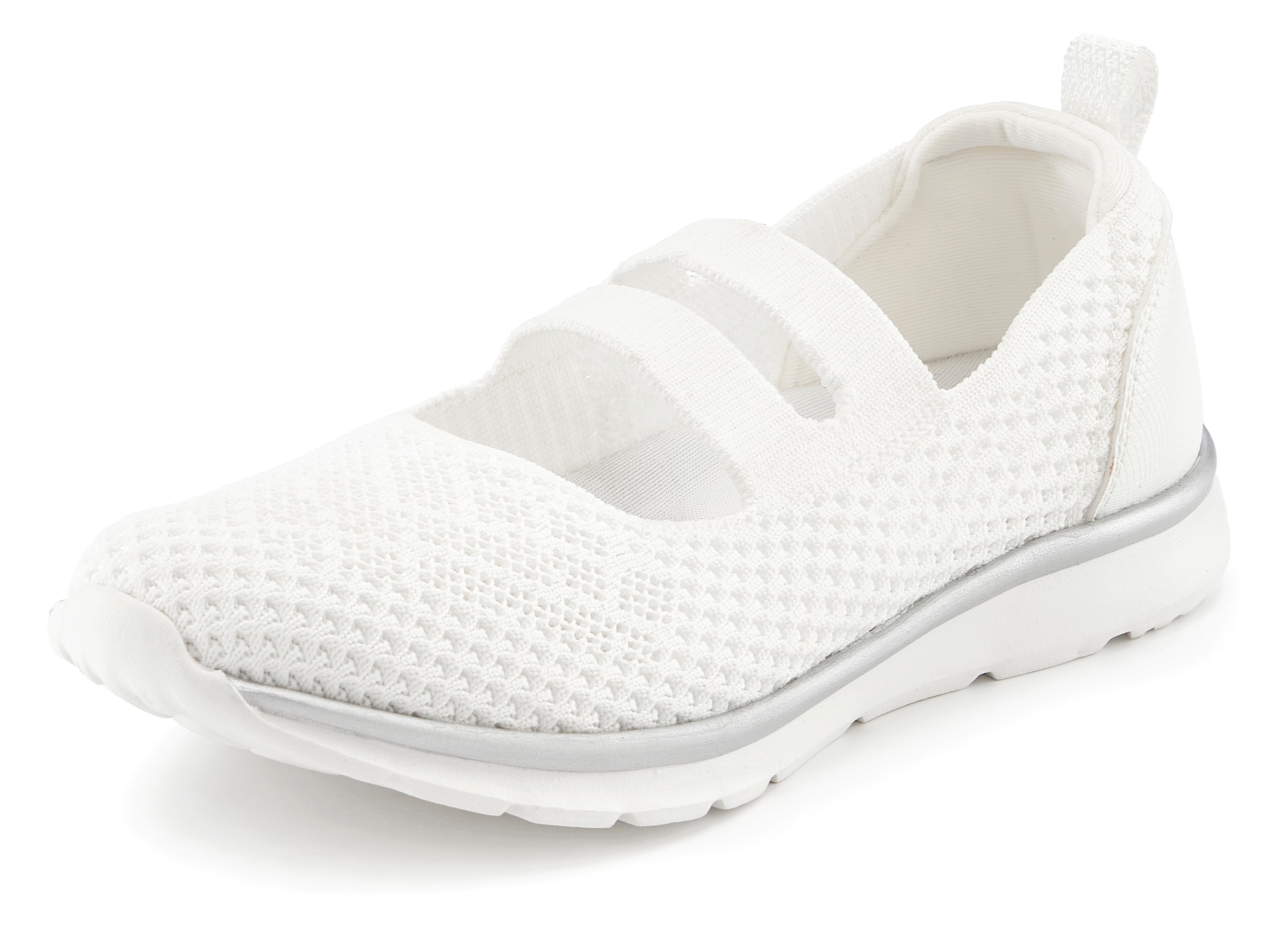 LASCANA Slipper »Riemchenballerina, Slip-On-Sneaker, Freizeitschuh«  Ballerina, Halbschuhe zum Reinschlüpfen VEGAN