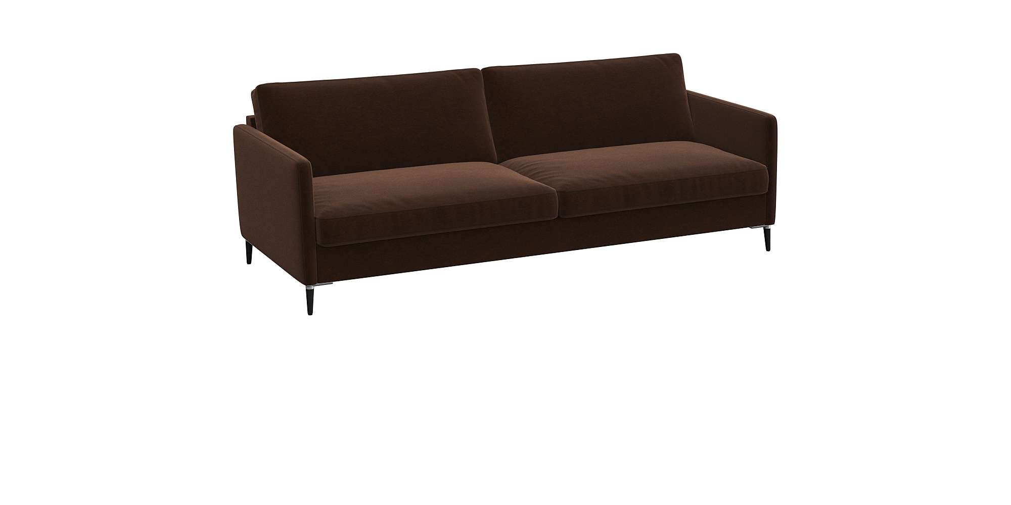 FLEXLUX 3-Sitzer »Fiore, super Sitzkomfort durch Kaltschaum im Sitz«, schmale Armlehnen, Füße Alu+schwarz