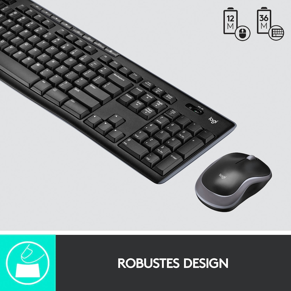 Logitech Tastatur- und Maus-Set »Wireless Combo MK270«