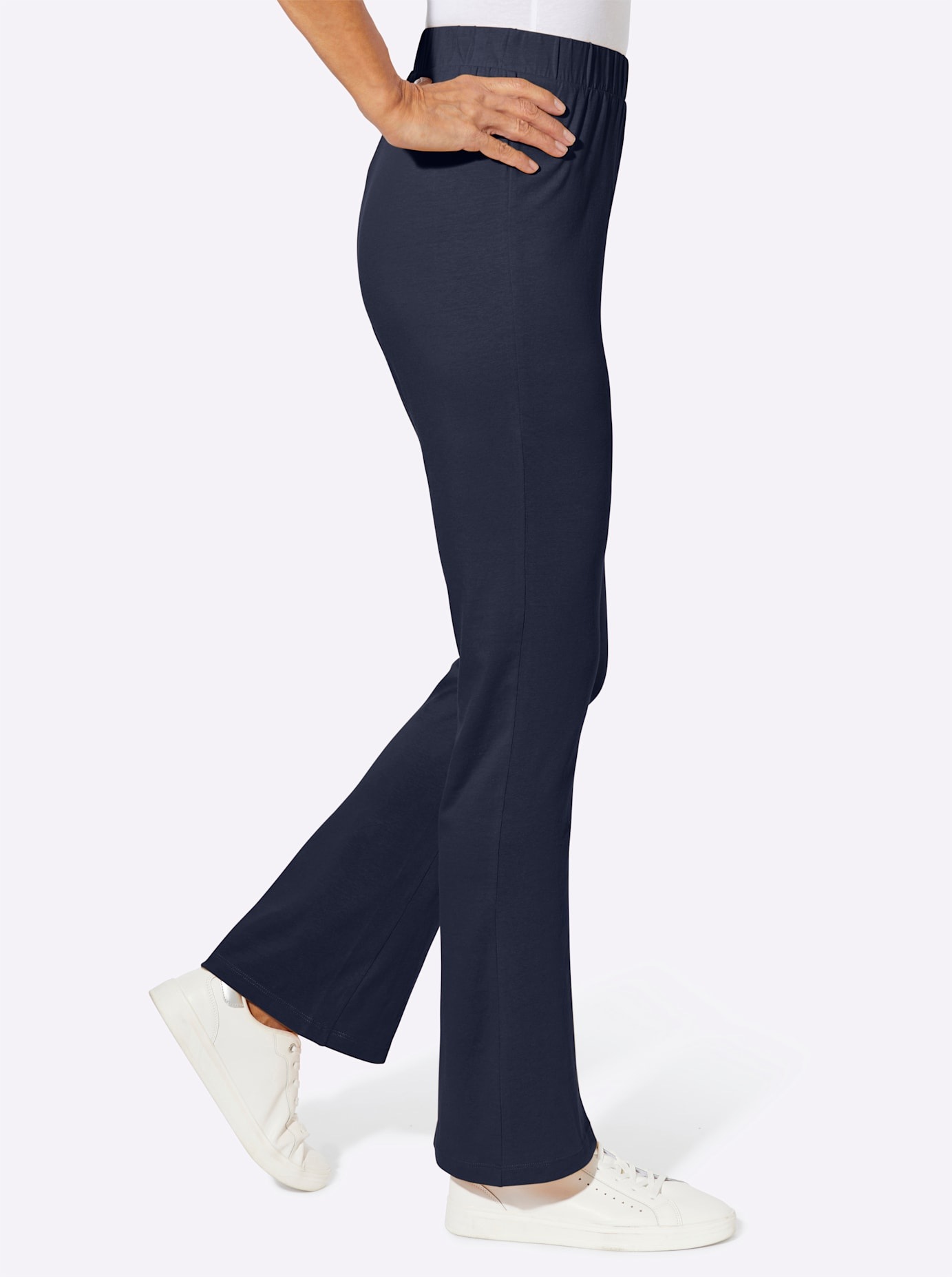 Herren Slip-On Trousers Navy Size 42 3