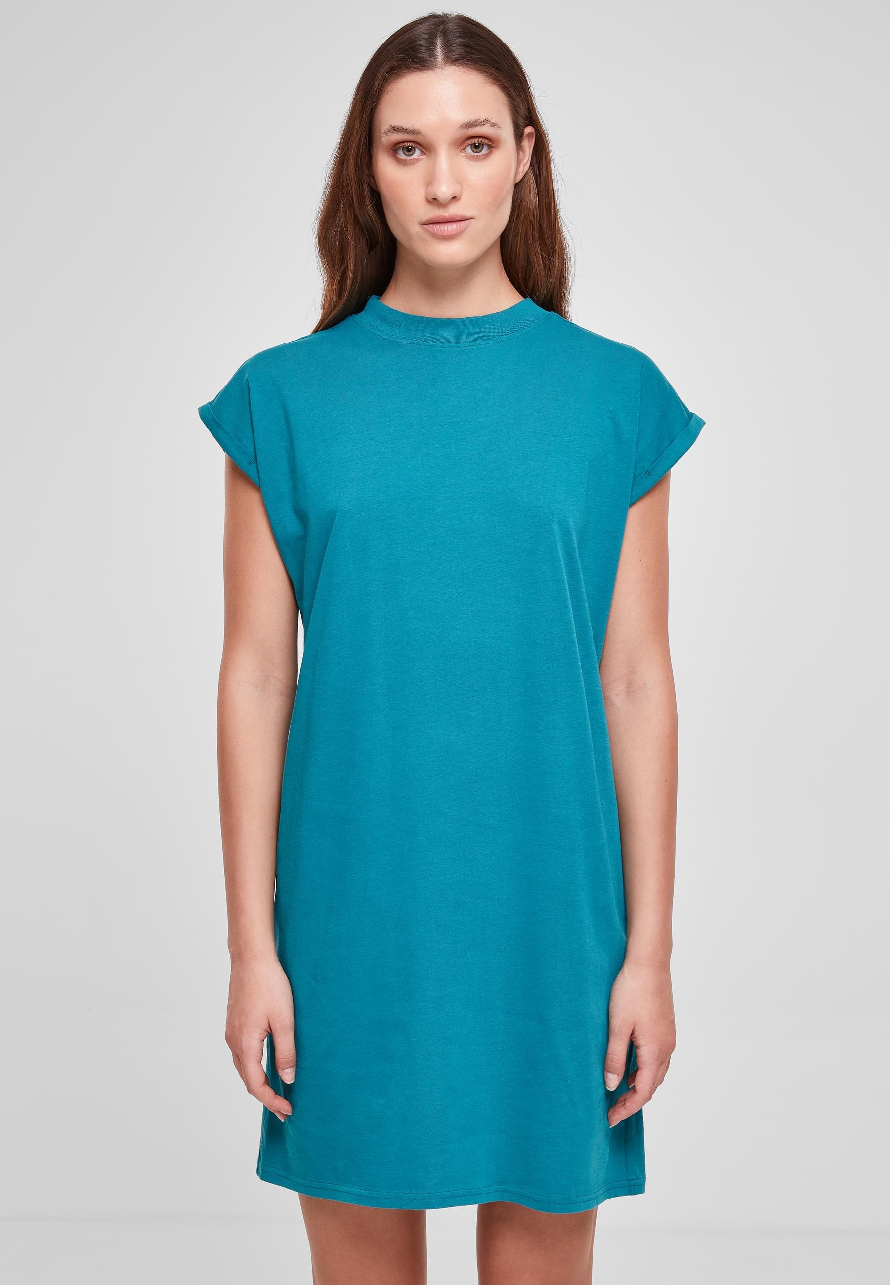 URBAN CLASSICS Shirtkleid »Urban Classics Damen Ladies Turtle Extended Shoulder Dress«, (1 tlg.)