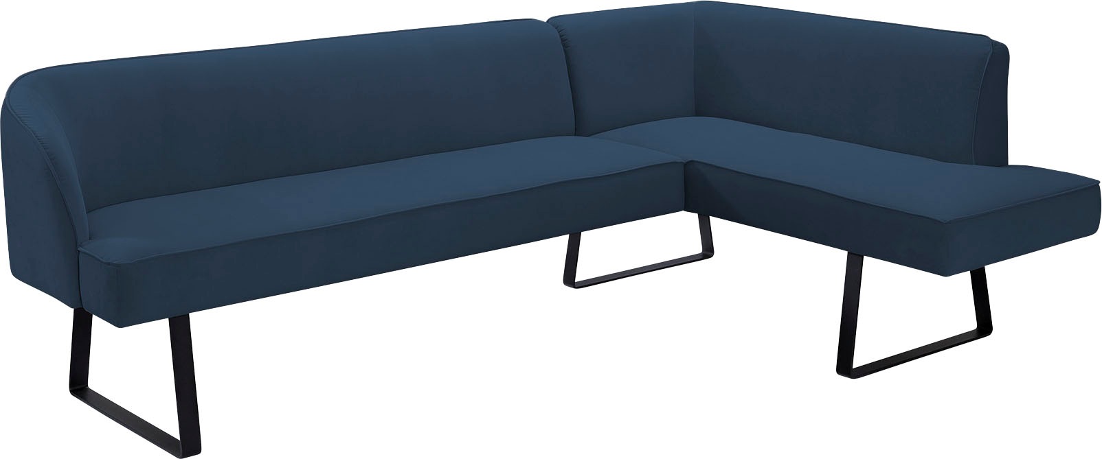 exxpo - sofa fashion Eckbank »Americano«, mit Keder und Metallfüßen, Bezug in verschiedenen Qualitäten