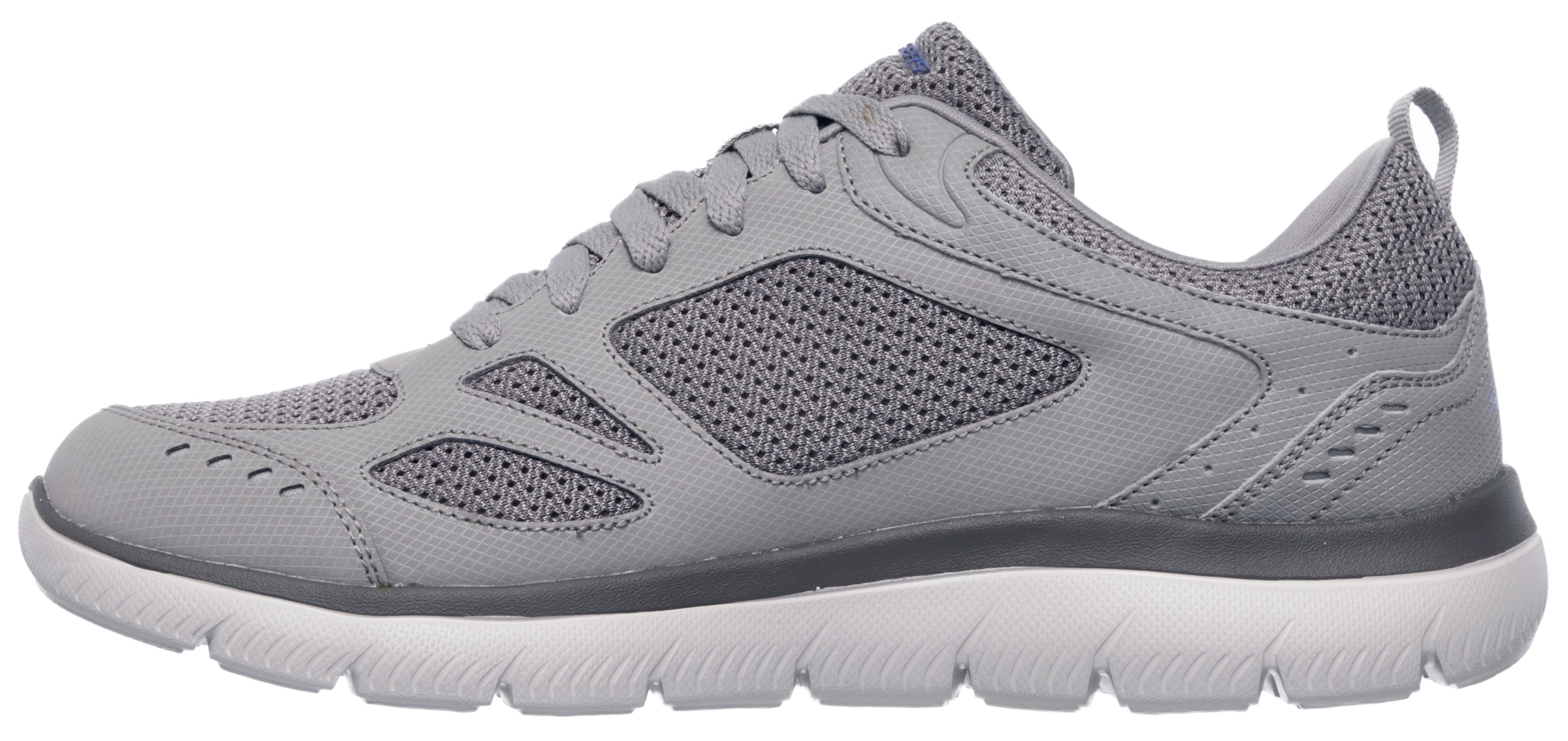 Sneaker SKECHERS "Summits-South Rim", Herren, Gr. 41, grau, Leder, Textil, Schuhe Sneaker, Freizeitschuh, Halbschuh, Schnürschuh im modernen Materialmix, Topseller 3