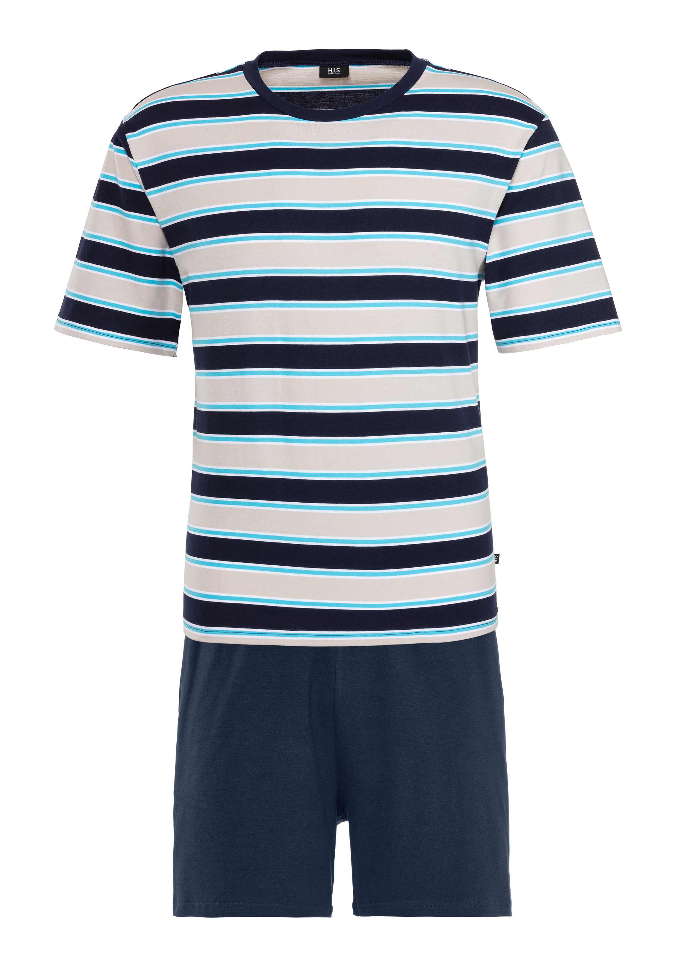 H.I.S Pyjama 1 Stück, 2 tlg. Schlafanzug in schöner Streifenoptik günstig online kaufen