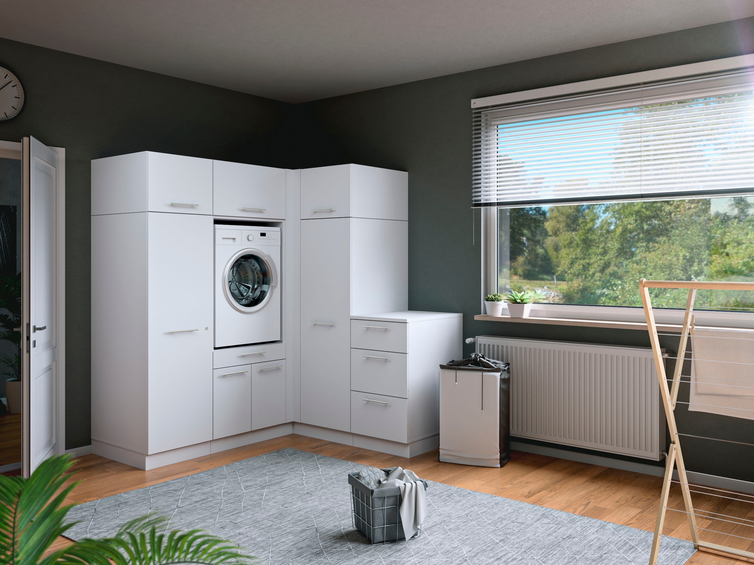 Laundreezy Mehrzweckschrank-Set »Laundreezy, 7-tlg. Mehrzweckschrank-Set B/H/T 186/200/68 cm« 7 Stk. tlg.