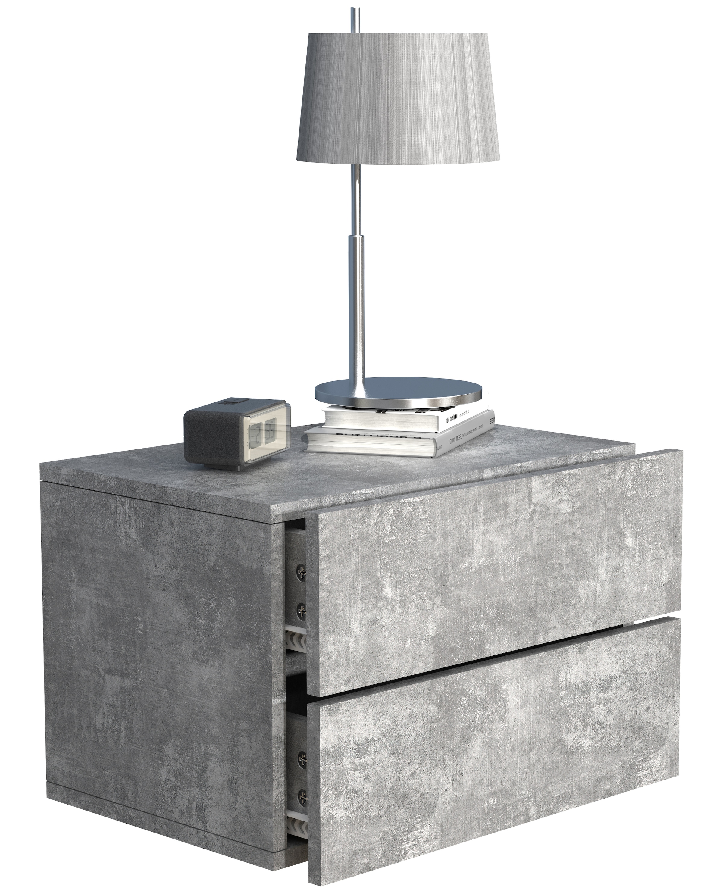VCM Nachttisch "Holz Wandschublade Wand Hänge Nachttisch Usal L45" 1 Stk. tlg.