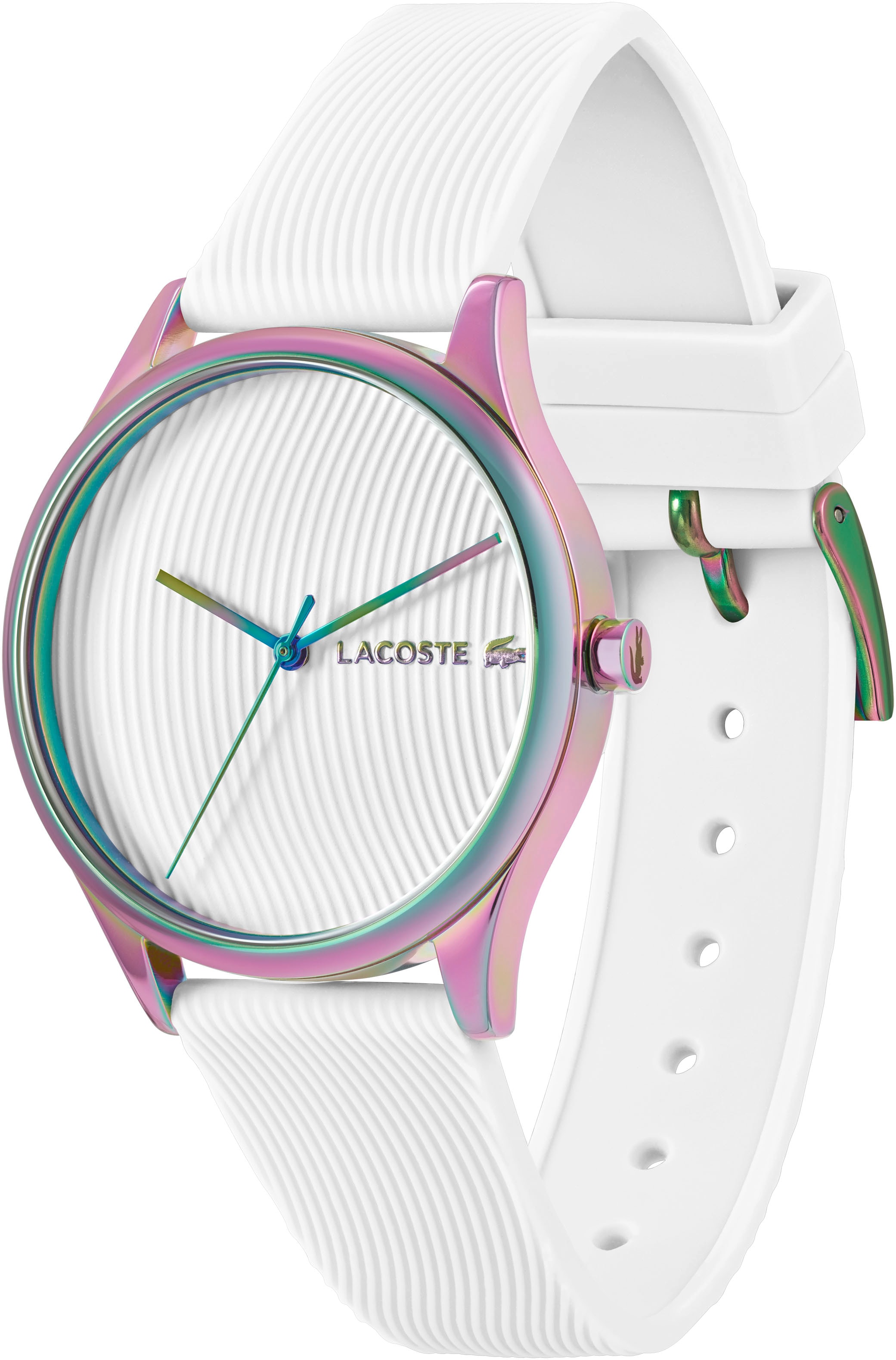 Lacoste Quarzuhr »FALDA«, Armbanduhr, Damenuhr, Mineralglas, analog, Silikonarmband