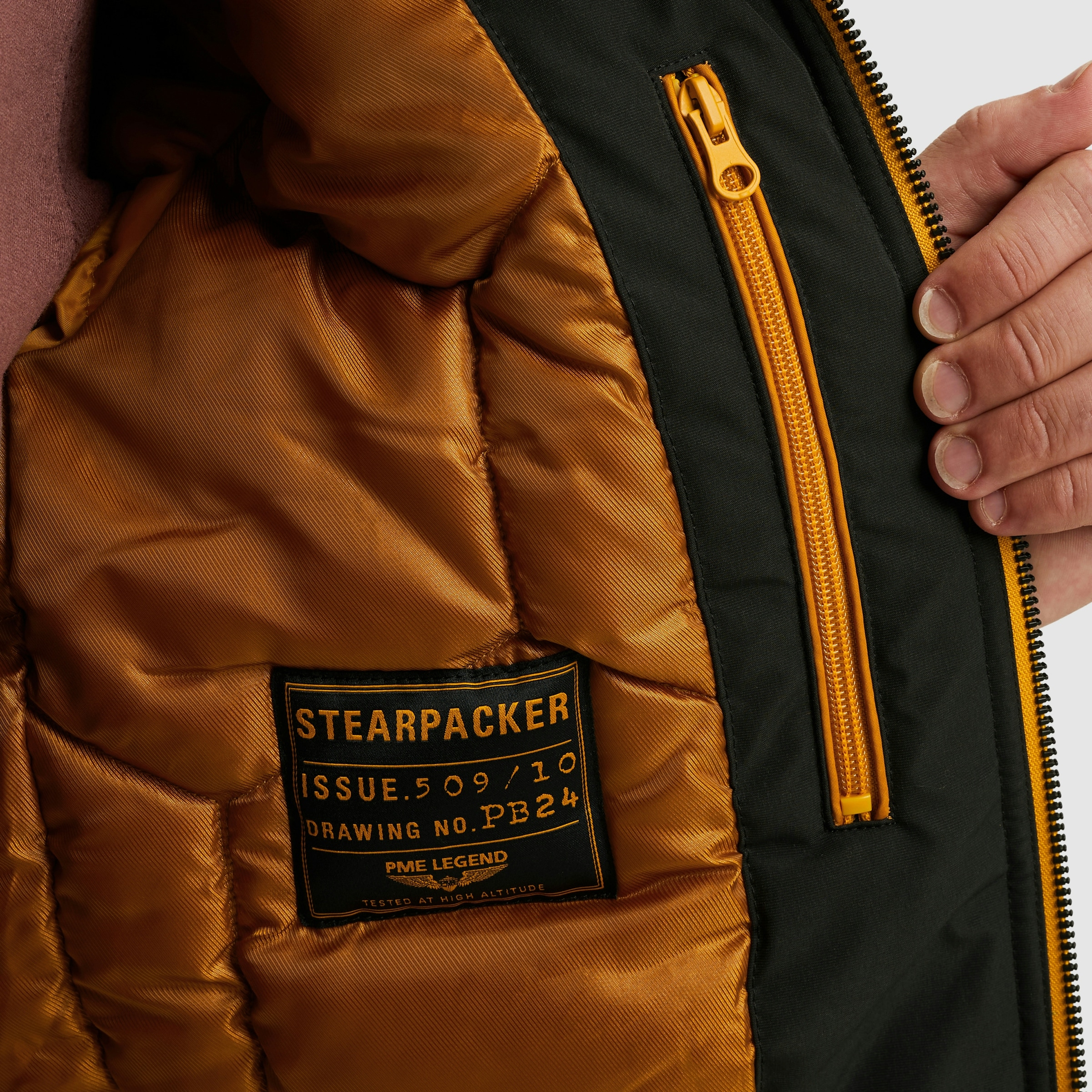 PME LEGEND Winterjacke mit Kapuze Taschen mit Reißverschluss