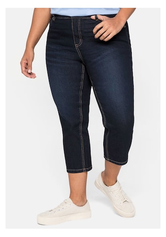 Sheego Caprijeans »Jeans«, aus Baumwoll-Stretch, mit Kontrastnähten kaufen