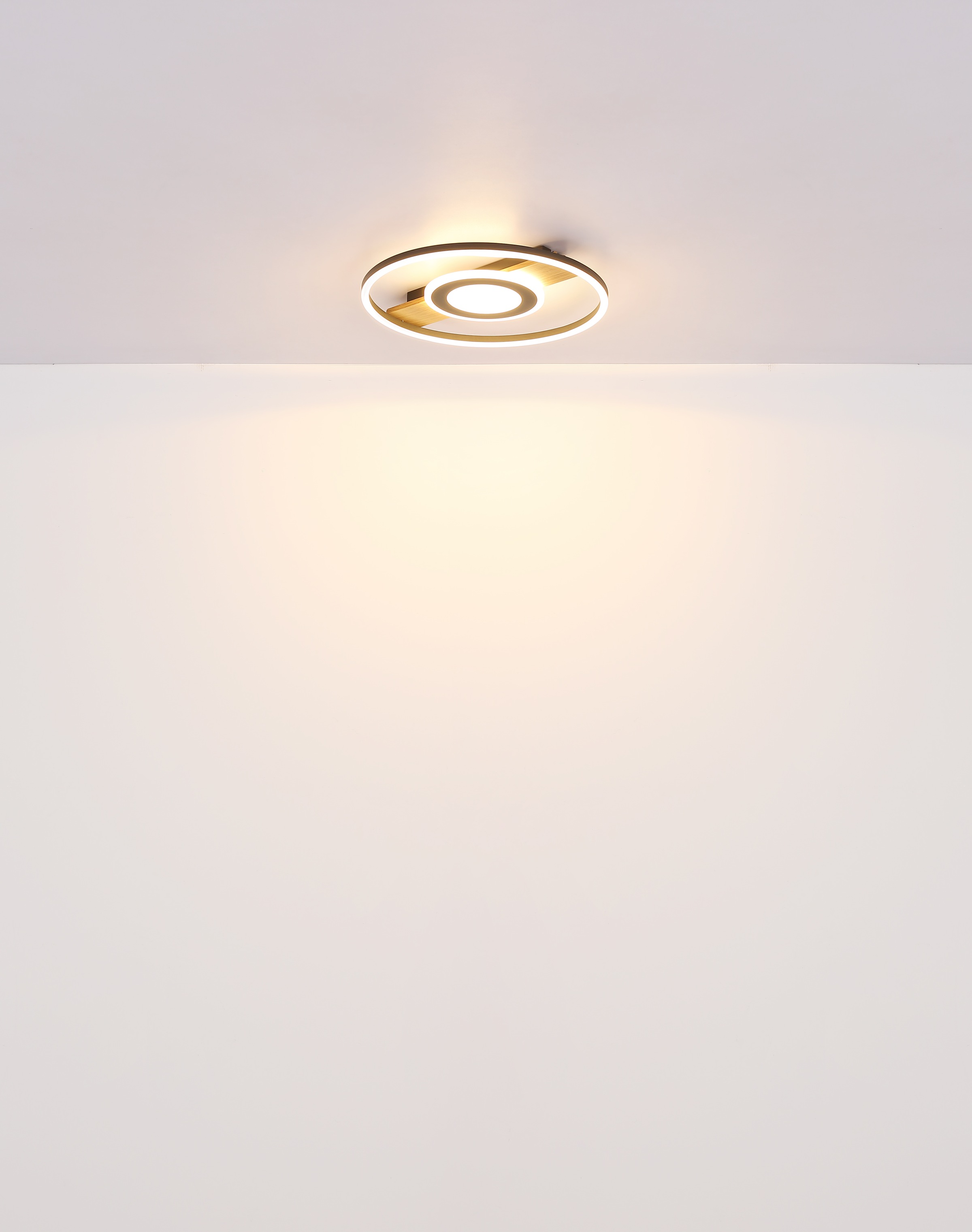 GLOBO LIGHTING LED Deckenleuchte »PIKARA«, Leuchtmittel LED-Modul | LED fest integriert, Deckenlampe/holzoptik/Acrylkristalle klar/modern