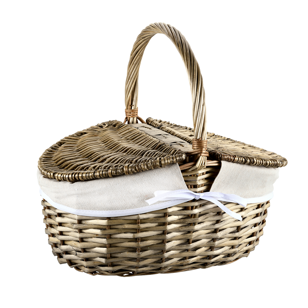 KESPER Einkaufskorb "Picknickkorb mit Textilfutter, braun", (1 tlg.), mit K günstig online kaufen