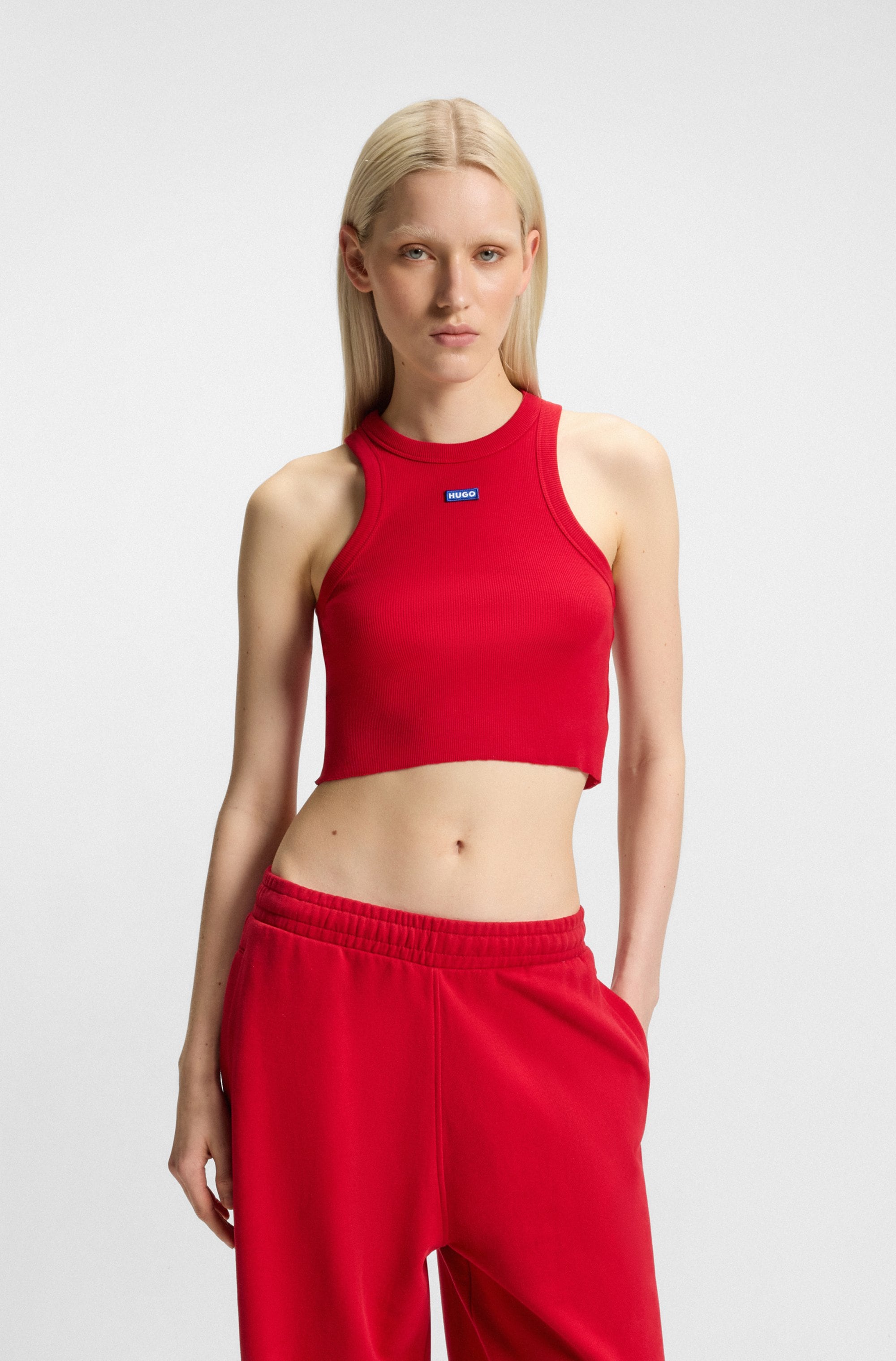 HUGO Blue Tanktop "Baby Tank", Cropped-Form günstig online kaufen