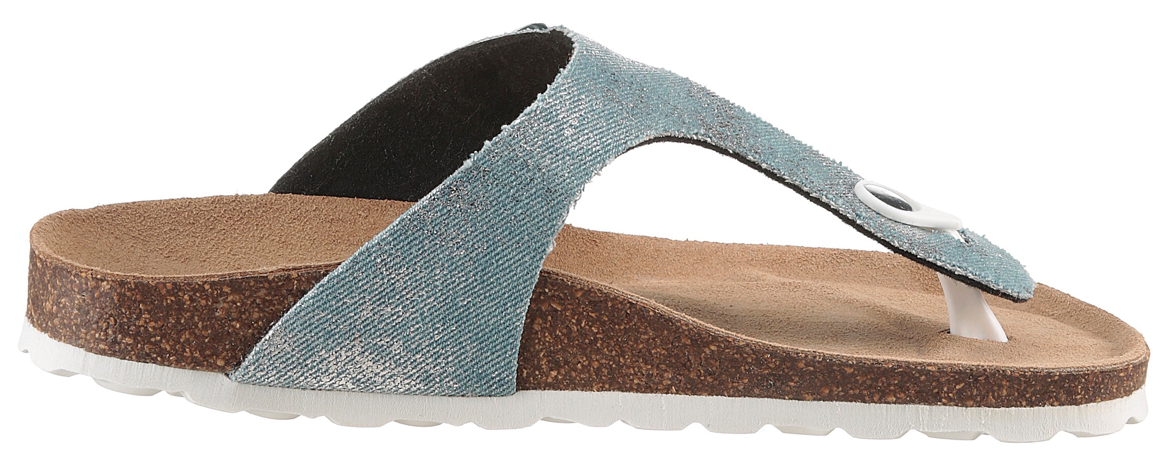 Aniston SHOES Zehentrenner, Strandschuh, Sommerschuh, Urlaubschuh, Metallic - NEUE KOLLEKTION