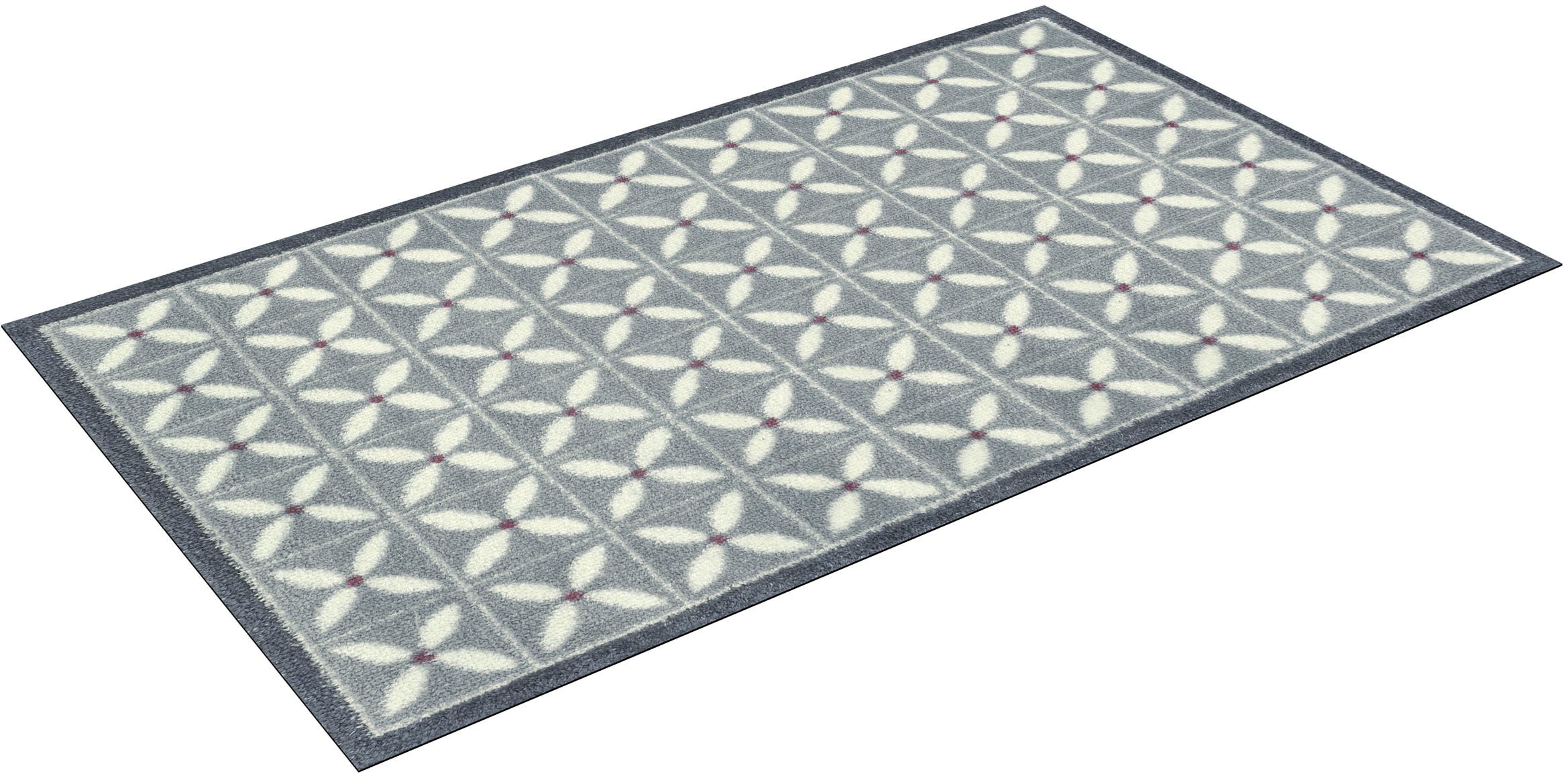 Turtle Mat Teppich »Flower Fields Grey«, rechteckig, 9 mm Höhe