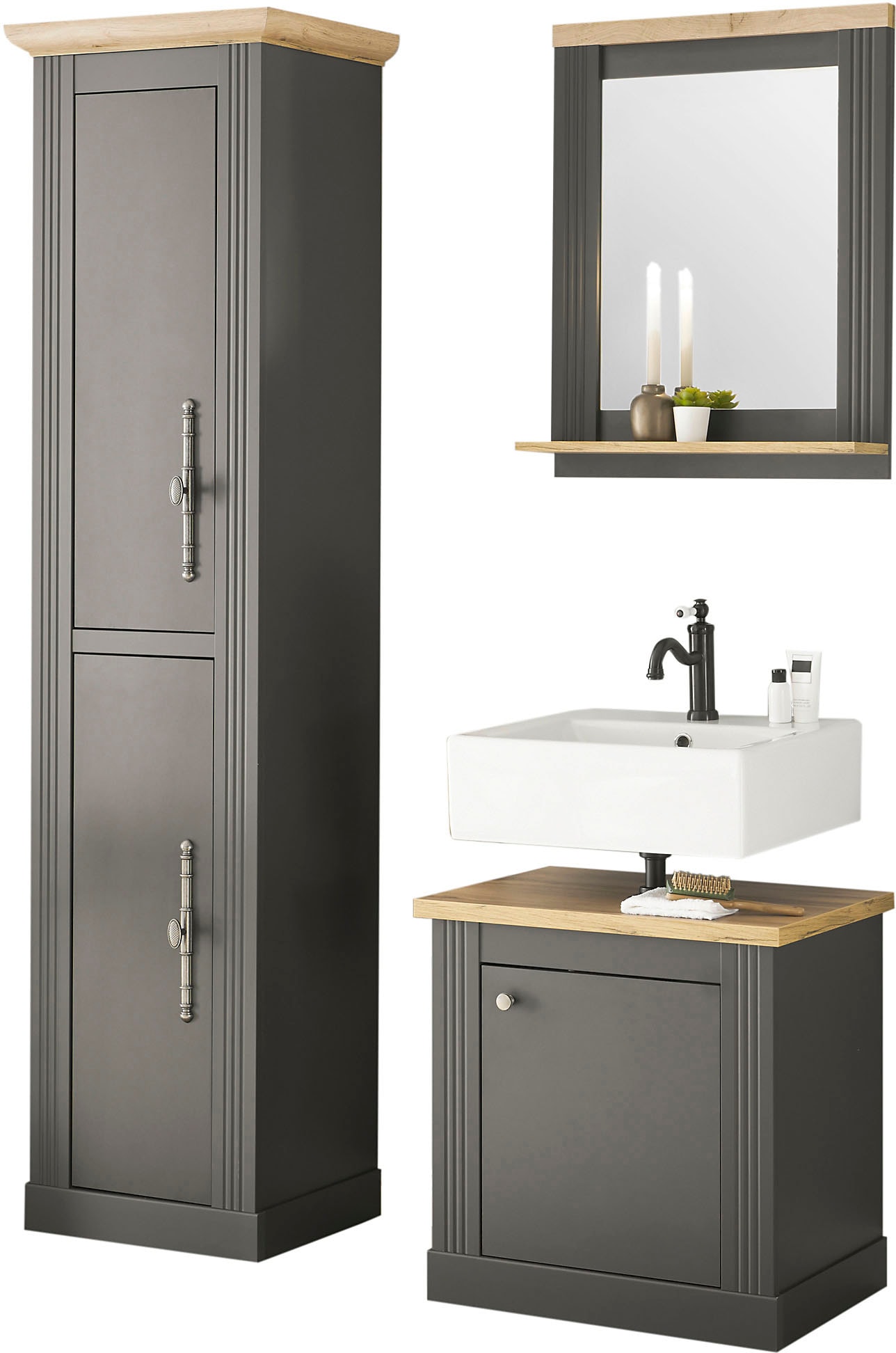 OTTO home Badmöbel-Set "WESTMINSTER, Bad im Landhausstil, 3-teiliges Badezi günstig online kaufen