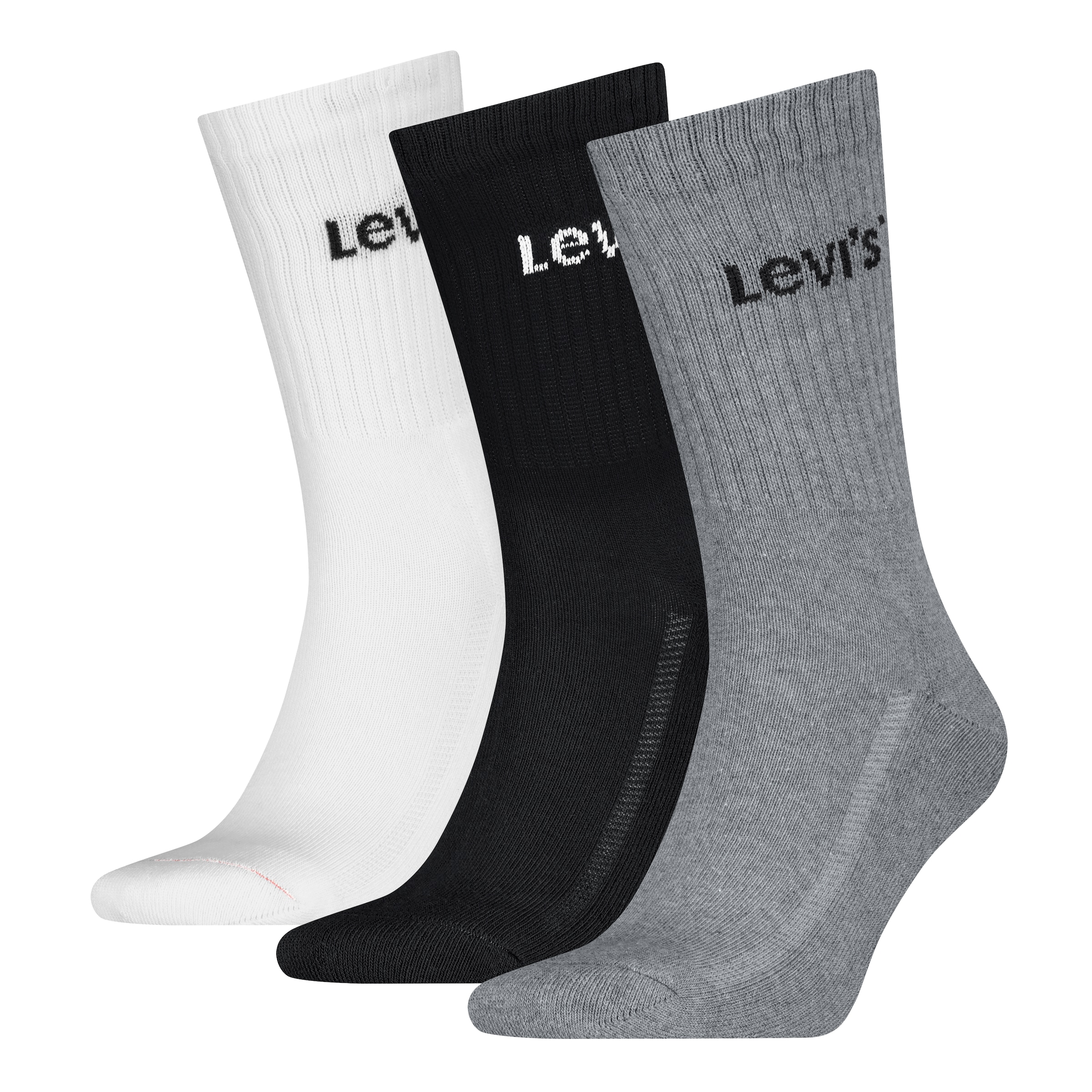Levi's® Socken »LEVIS UNI REGULAR CUT ORANGE TAB 3P« 3 Paar, 